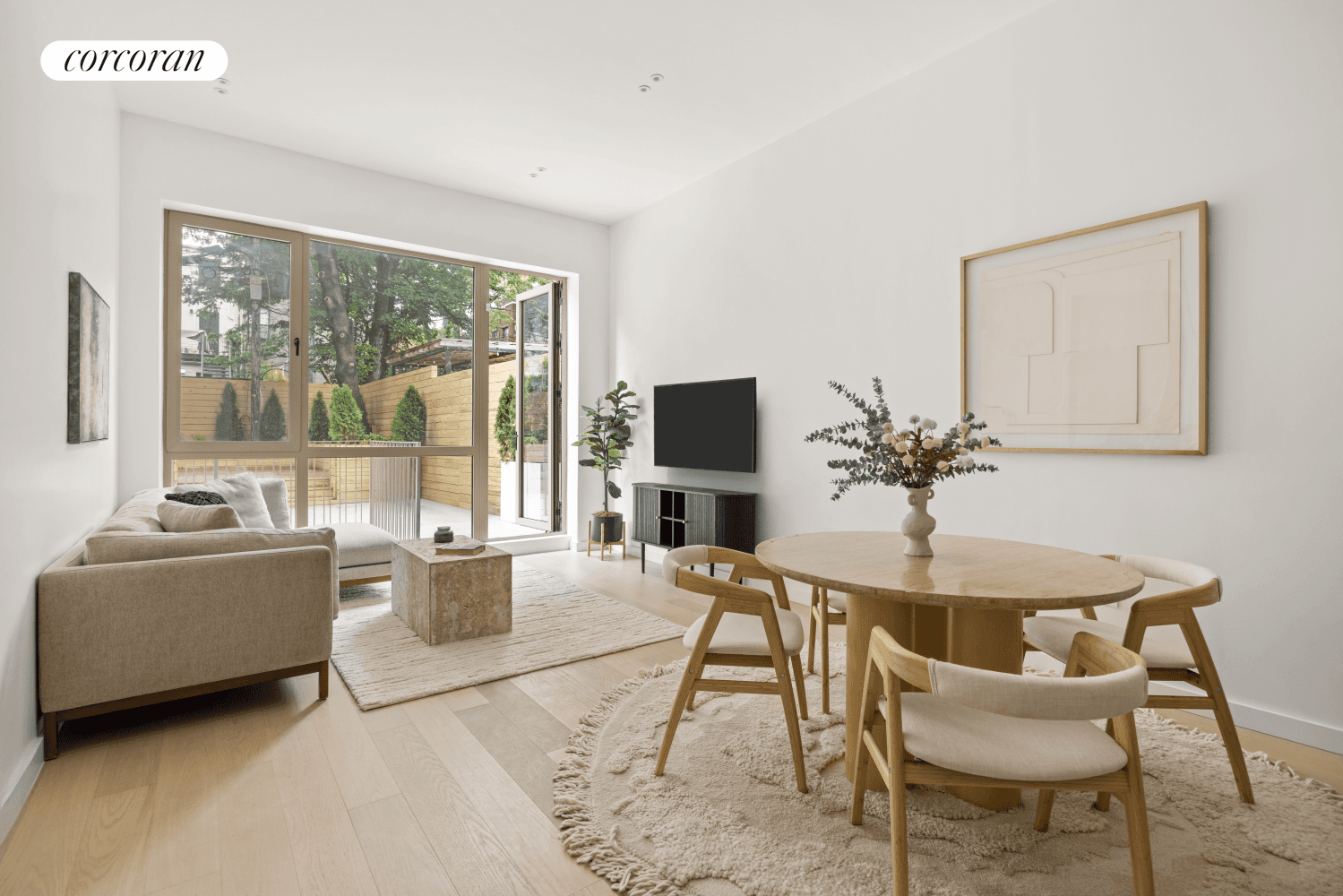 Unit 1 at 56 Quincy Street is a meticulously crafted two bedroom, two and a half bath residence boasting 1, 921 square feet of refined living space.
