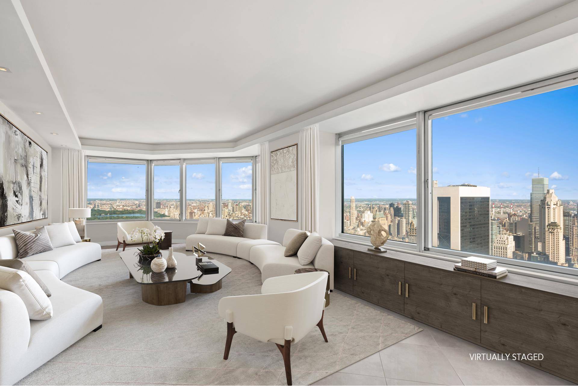 Magnificent two bedroom apartment with spectacular park and city views and state of the art.