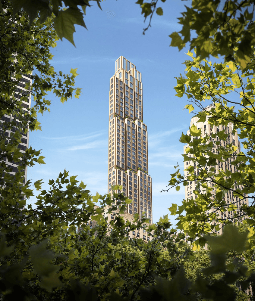 This northeast corner 808 SF one bedroom residence overlooks Fifth Avenue and boasts views of the Chrysler Building and One Vanderbilt.