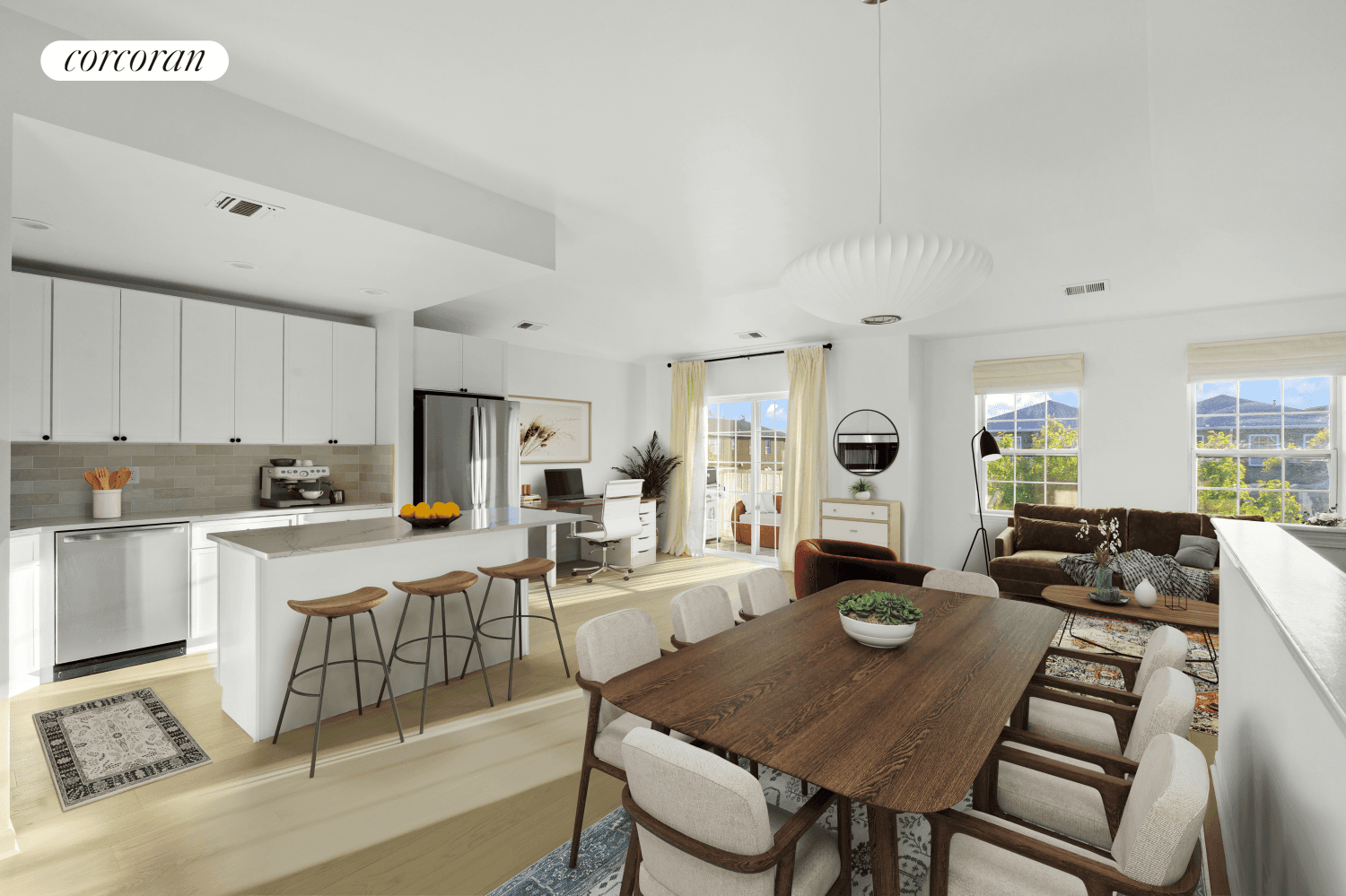 An immaculately reimagined 3 bed, 2 bath condo with parking in a pristine waterfront community.