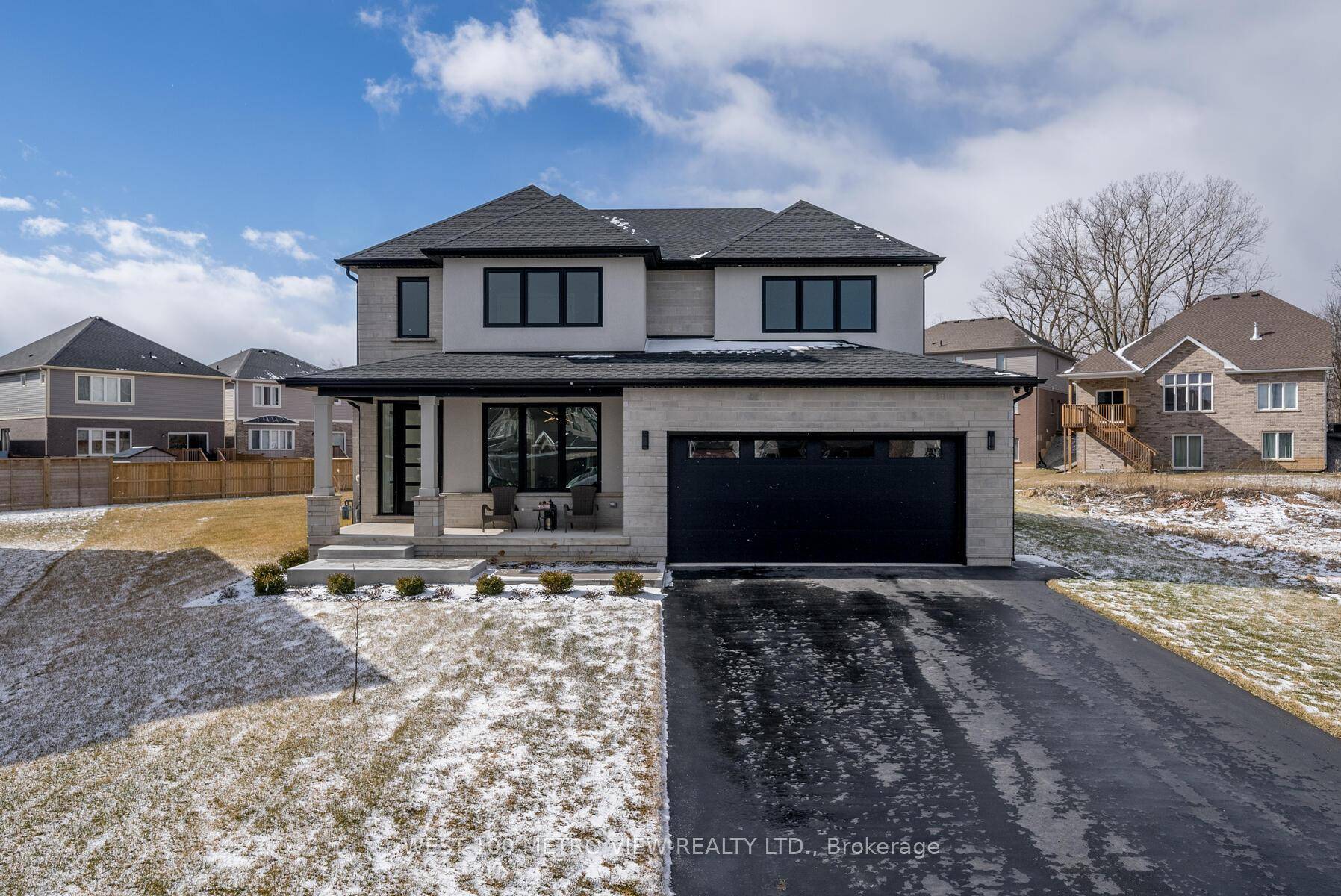 Custom Built Home offers extra large irregular pie shaped lot.