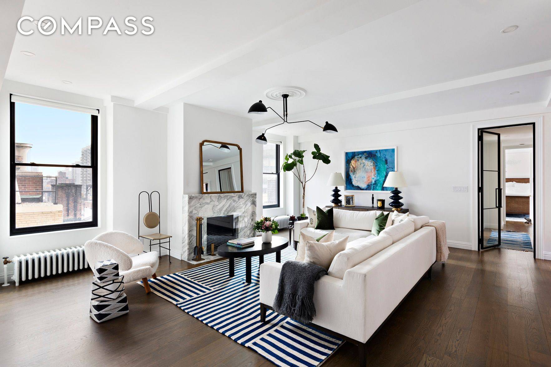 Meticulously gut renovated by the current owners, this incredibly chic 3 bedroom, 3 bathroom home sits atop the 14th floor at 975 Park Avenue, a premier white glove prewar co ...