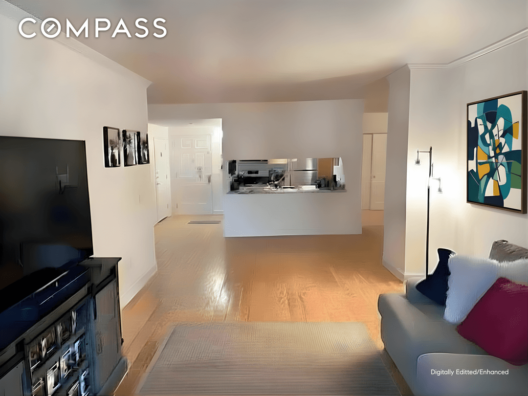 This full service condominium offers a 24 hour doorman and a bright, very spacious layout with oversized windows in every room.