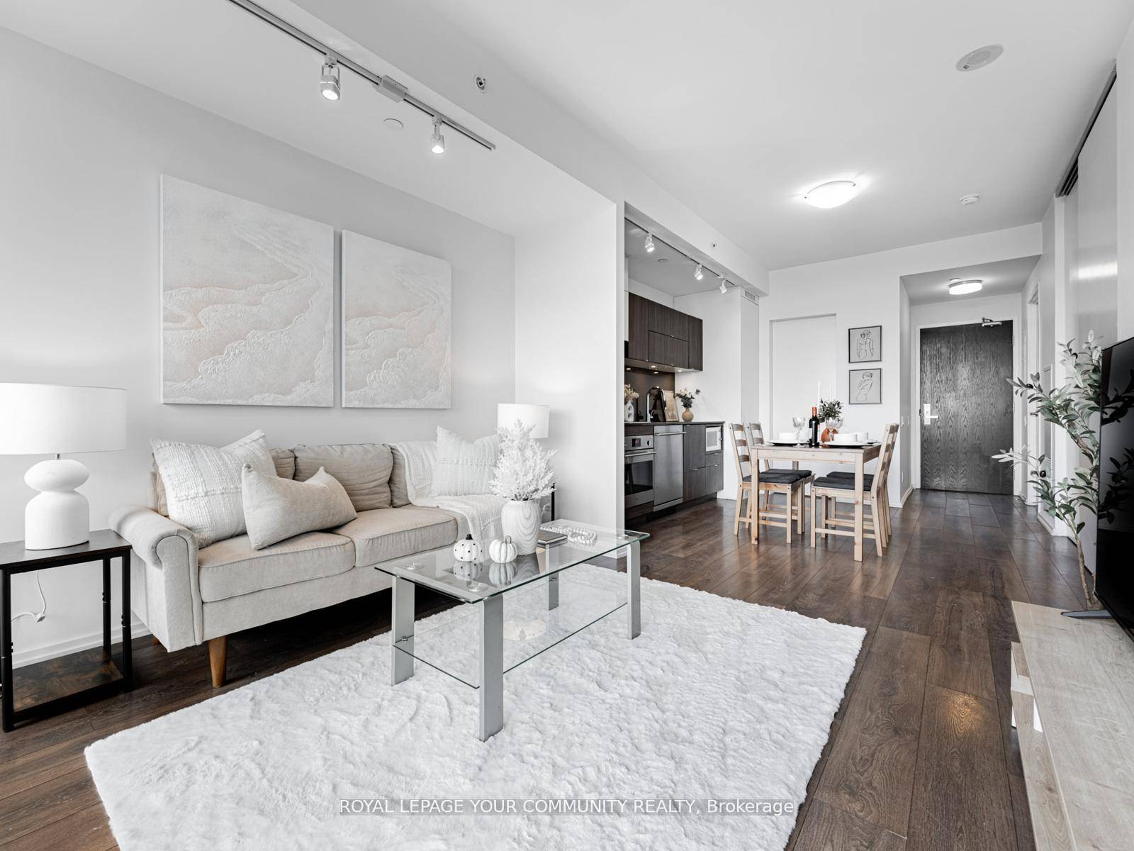 Experience upscale urban living in this meticulously designed 1 1 condo unit w parking, where modern sophistication meets versatile functionality.