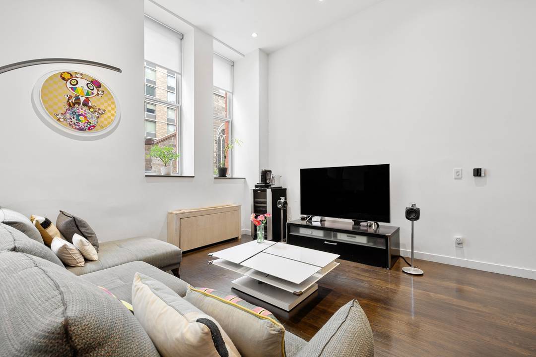 Loft Living Prime East Village Fully Renovated 2BR 2BA Washer Dryer Low Carrying Costs Full Service Luxury Condo Welcome to this quintessential south facing downtown loft with soaring 14 foot ...