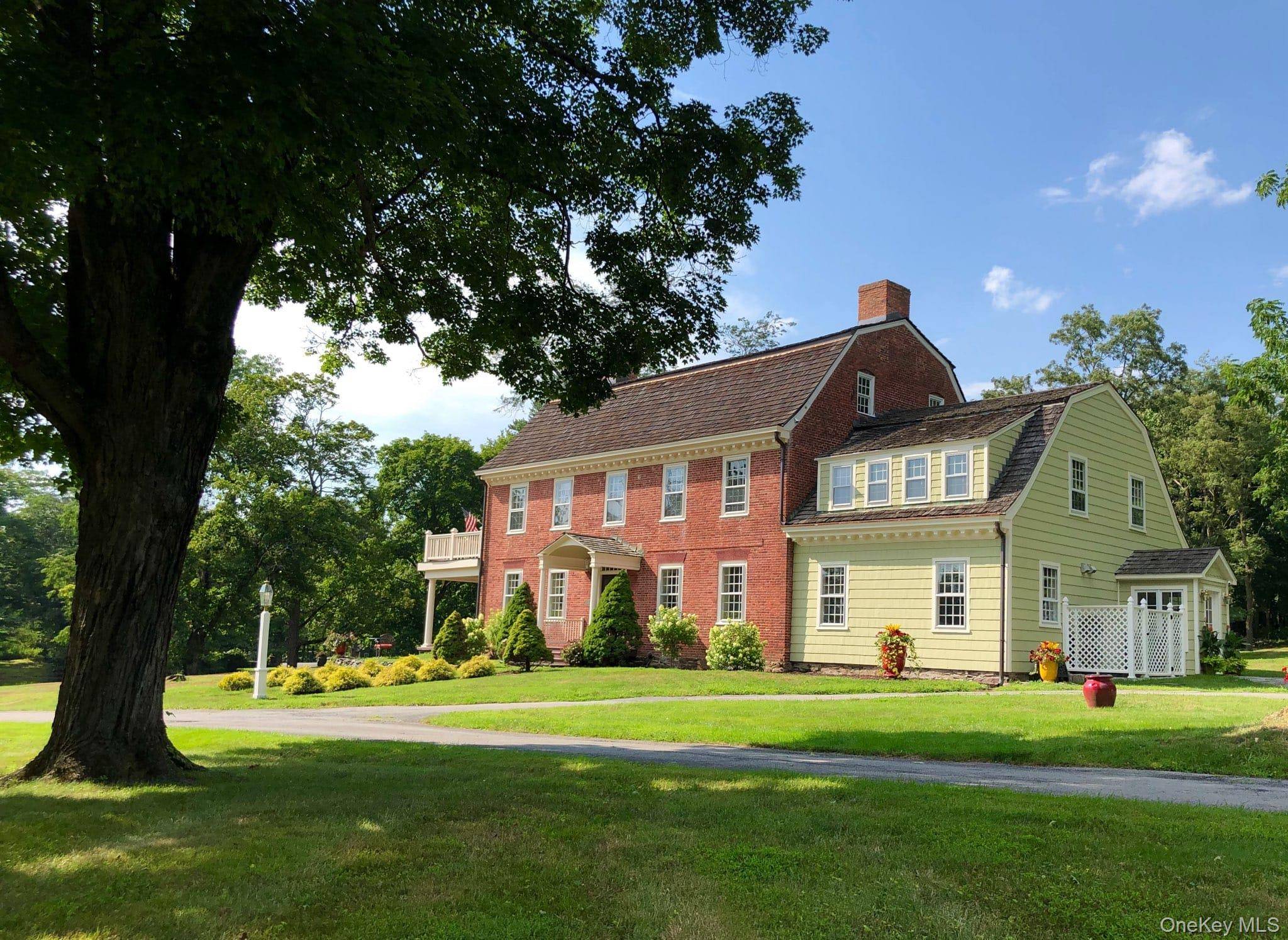 Step back in time without sacrificing modern comforts in this rare, historic brick farmhouse estate, originally built in the 1760s by early settler Sarah Tobias Newcomb.