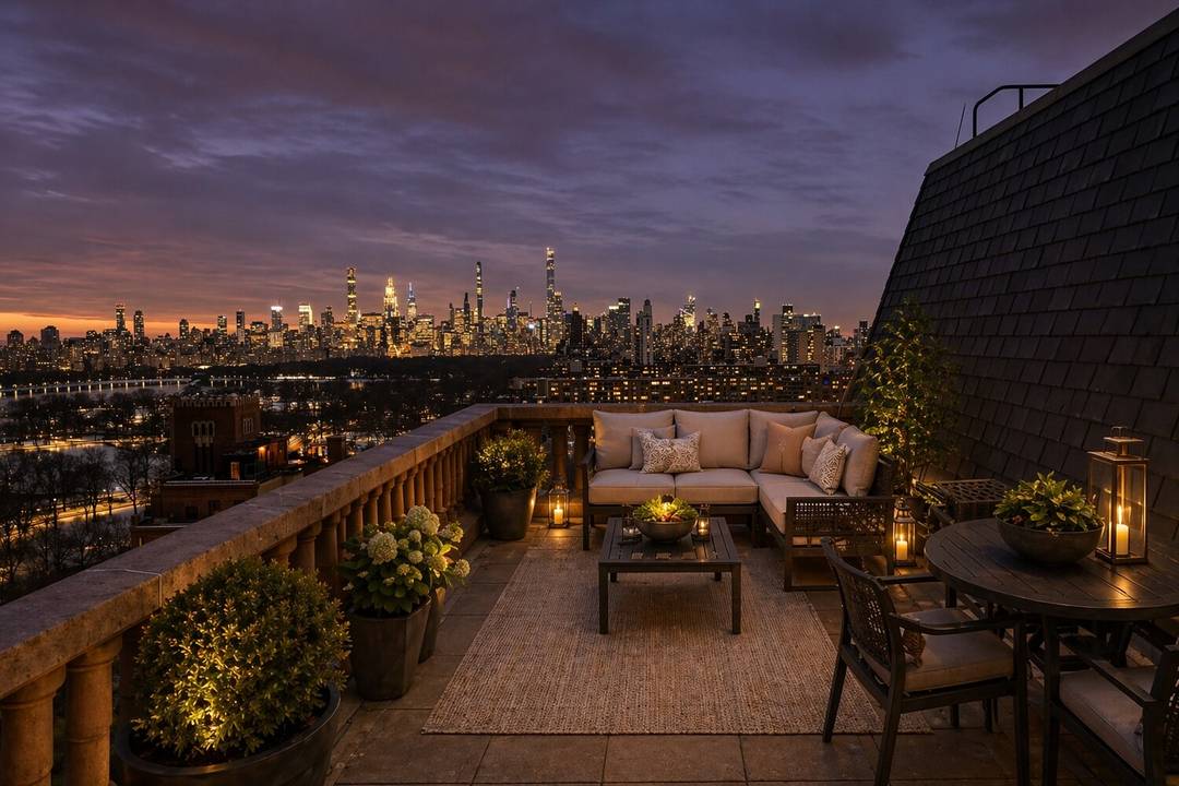 At the crown of 455 Central Park West, this extraordinary duplex penthouse is making its first ever market debut.