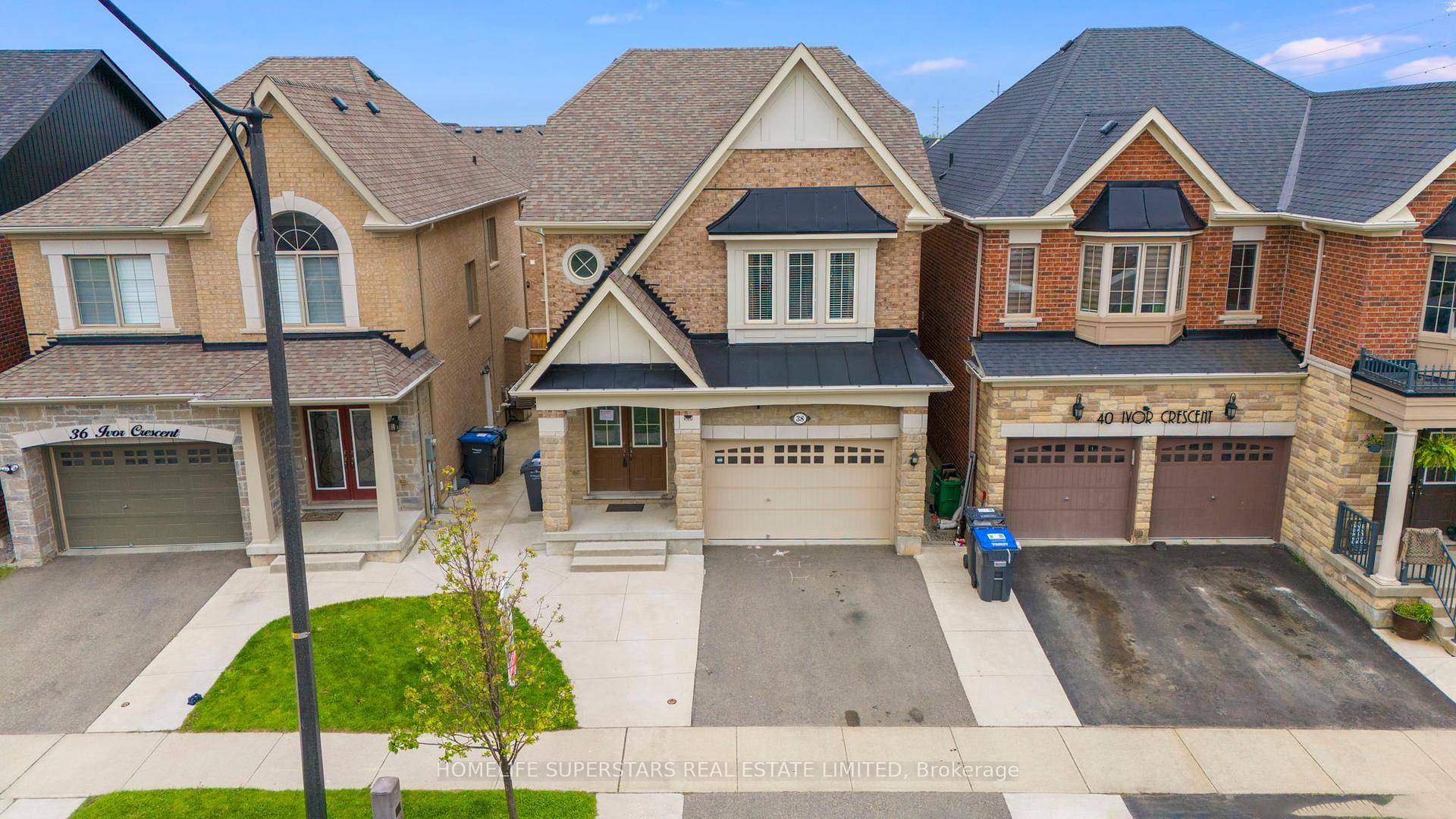 Detached 2 story with 1. 5 Garage home with brick and stone includes spacious 4 bedrooms and 2.
