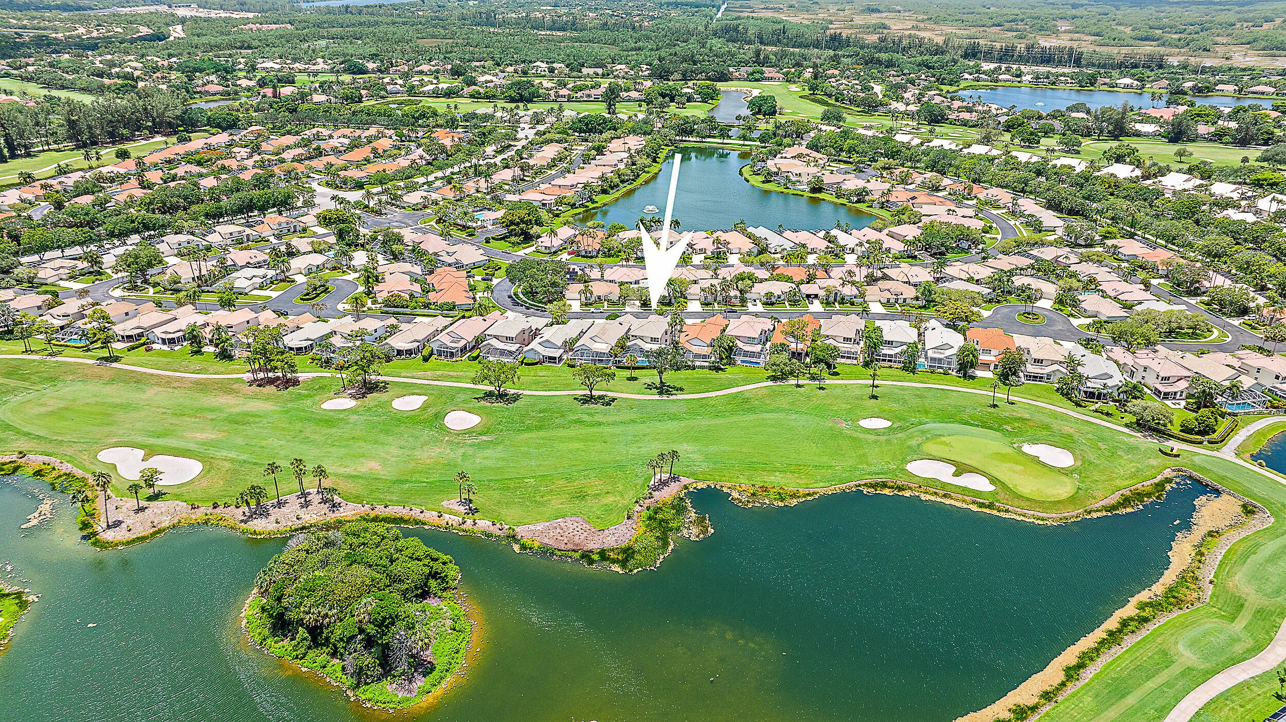 Located in the gated community of Eagleton at PGA National, this beautifully furnished professionally decorated 3 bedroom, 3.