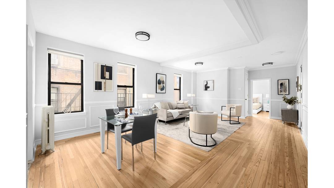 Move right into this bright, newly renovated 3 bed 1 bath condo with low monthlies, washer dryer, and over 1, 000 sq ft in the heart of Washington Heights.