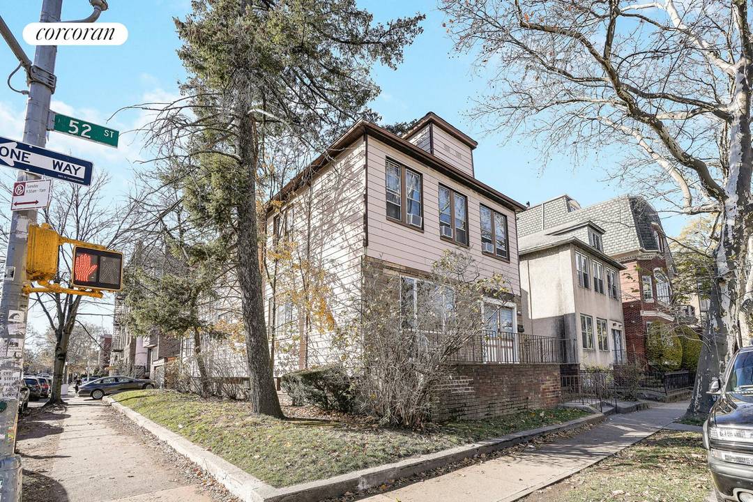 PREMIER BORO PARK OPPORTUNITY BUILD EXPAND OR REIMAGINE Unlock a rare opportunity in the heart of Boro Park with this exceptional corner 2 Unit home, set on an expansive 37.