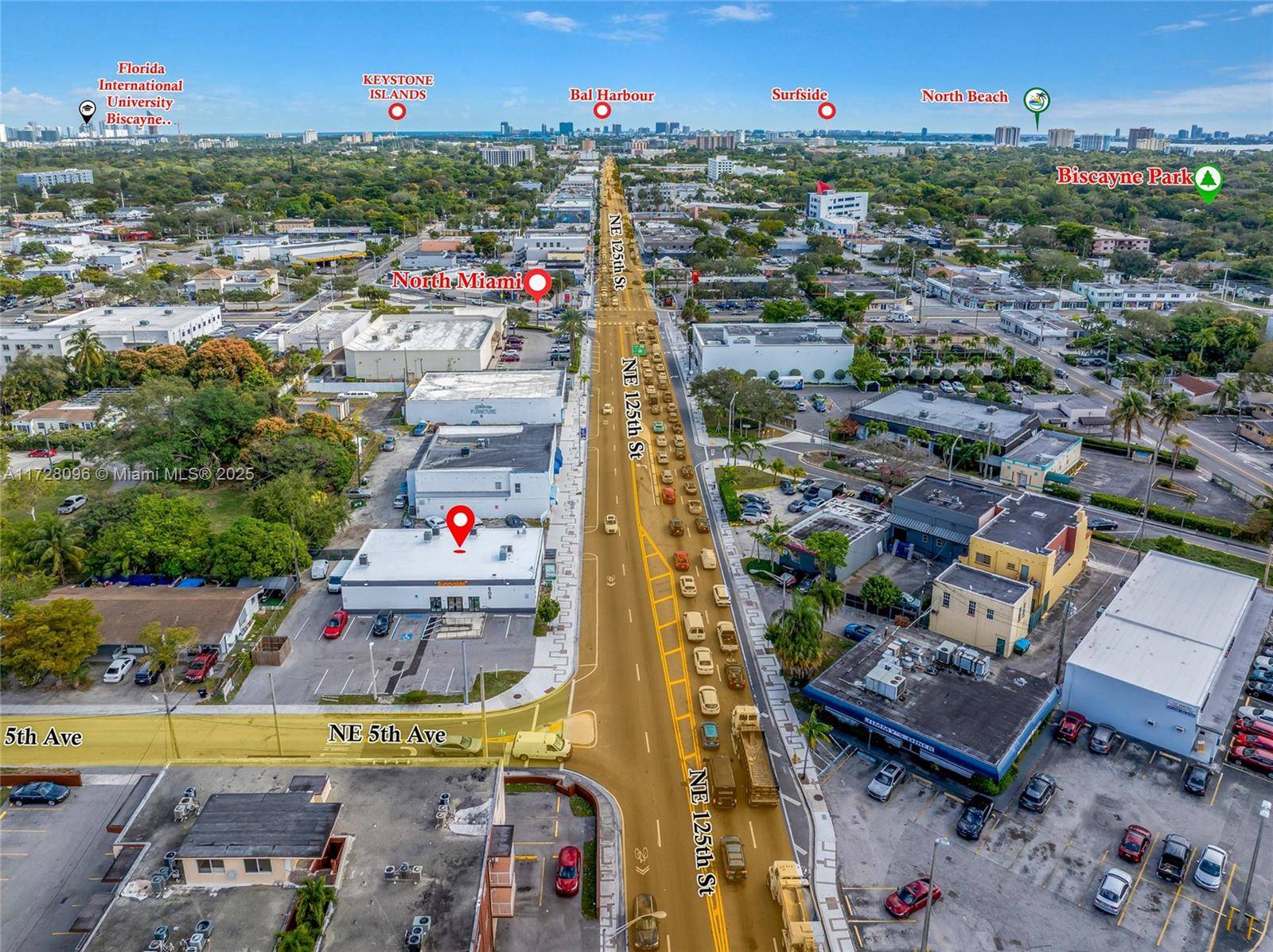 Stand alone retail building totaling 3, 700 sq ft on a 10, 700 sq ft lot fronting 125 St and NE 5 Ave and a development hot spot.