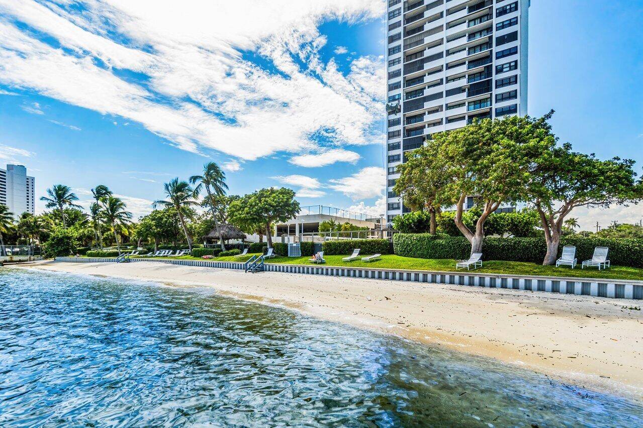 Large private beach ! Updated 2 bedroom 2 bath condo w large balcony Intracoastal view !