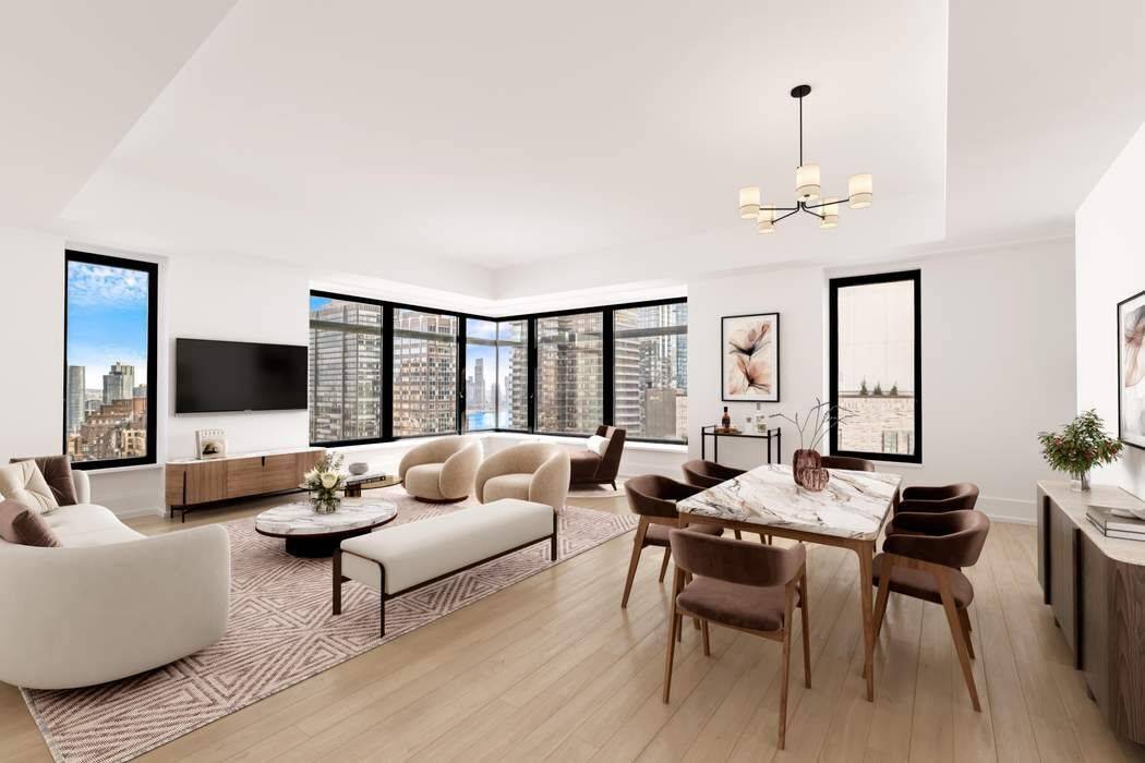 301 East 50th Street, Residence 22A Perched on a high floor, this spectacular 2, 195 square foot, 3 Bedroom, 3.