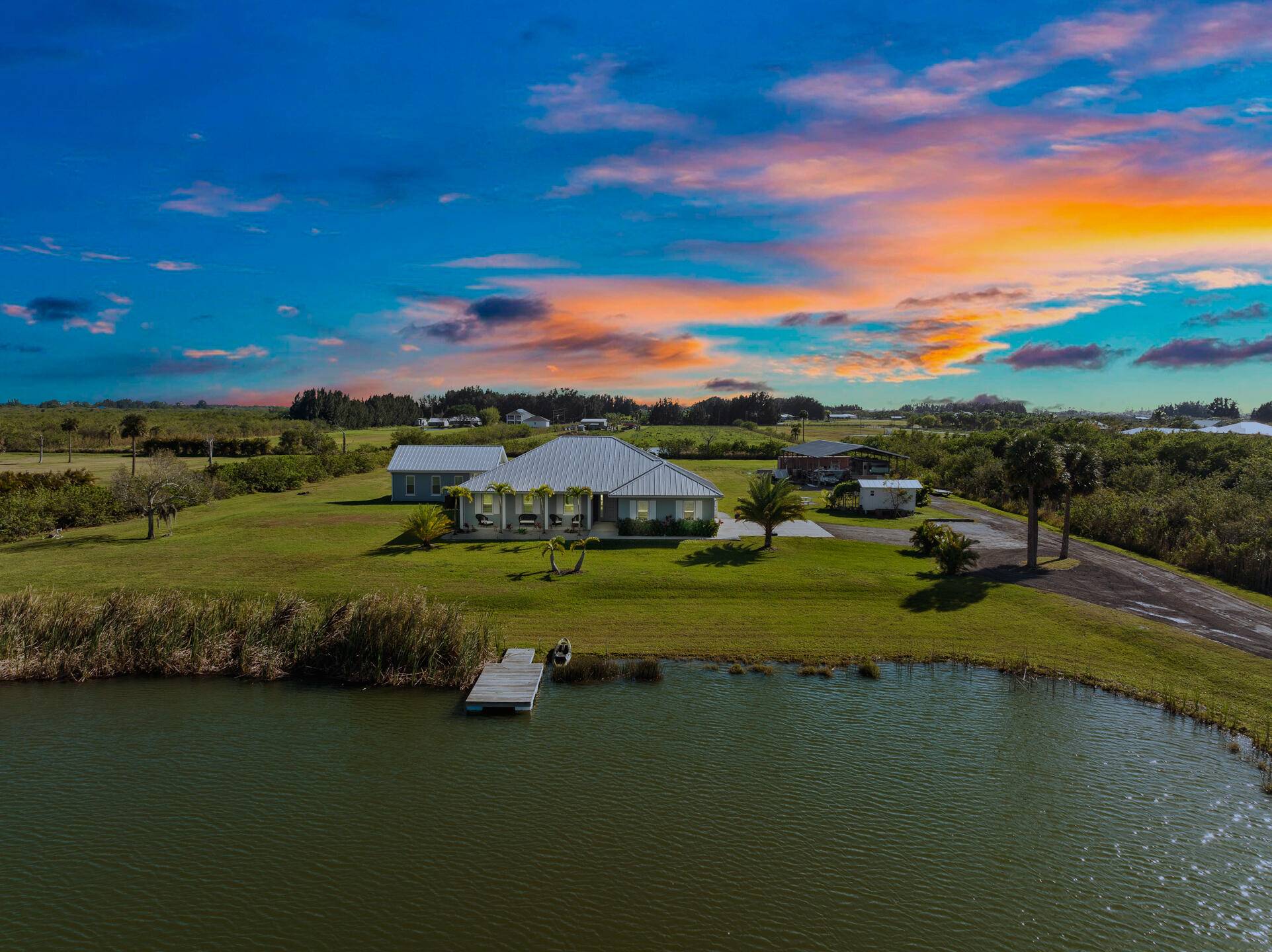 Recently built Concrete block home on 5 acres !