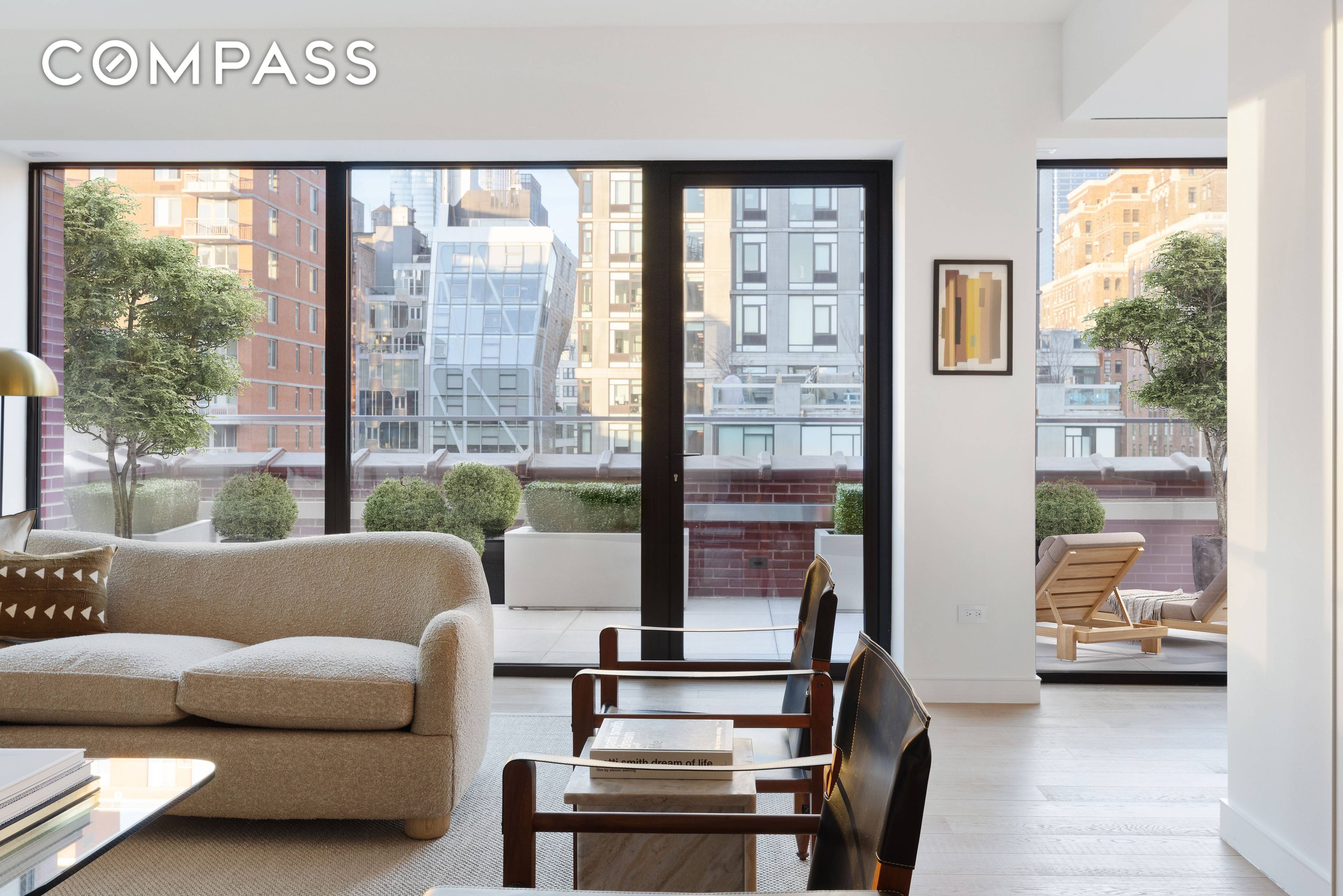 An exceptional, MINT 3 bedroom duplex with two private terraces Perched on West Chelsea's prized Contemporary Art Gallery Block at the corner of 22nd Street, across from Clement Clarke Moore ...