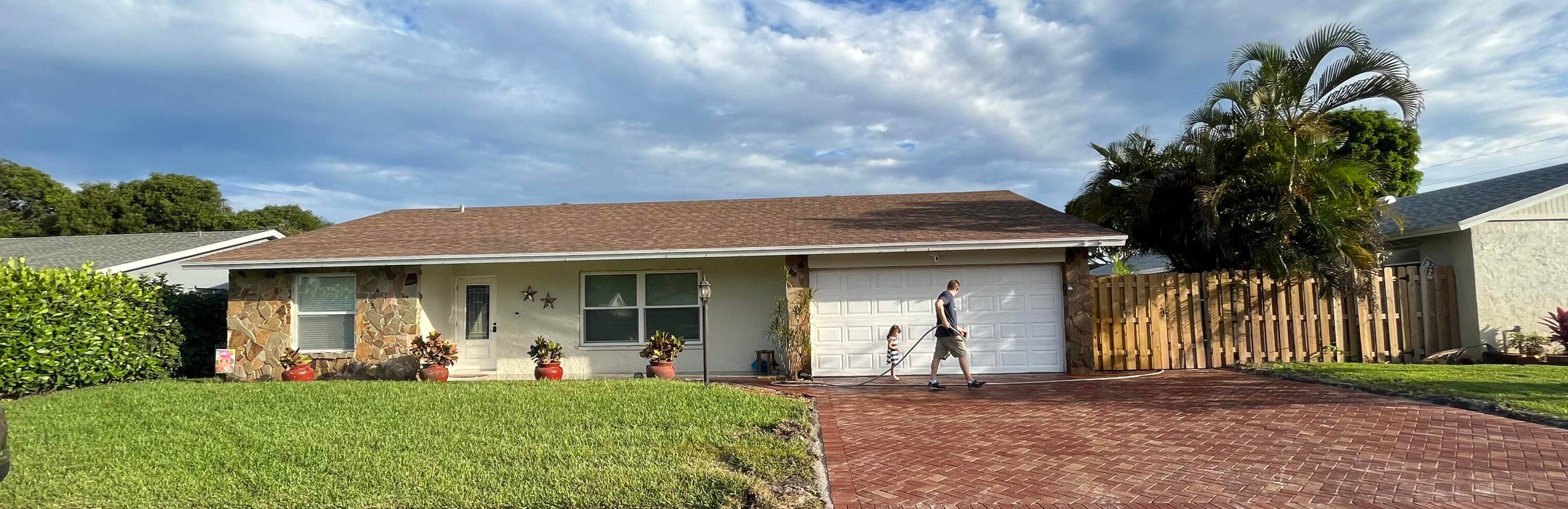 Move in ready 3 2 2 with salt water pool ; cabana master bath and screened in porch.