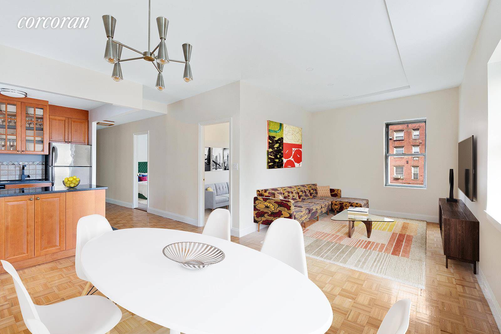 Rarely available, this half floor loft like apartment located in a Civil War era privately owned building.