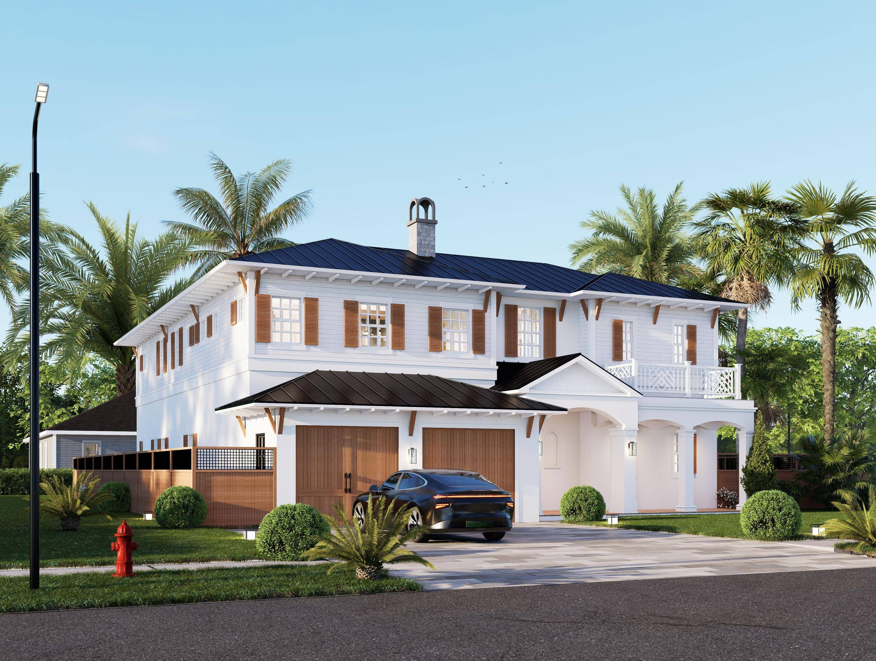 Delivery August 2025 Discover the epitome of modern coastal living with a British West Indies flare in this stunning home on a massive corner lot, just two blocks from the ...