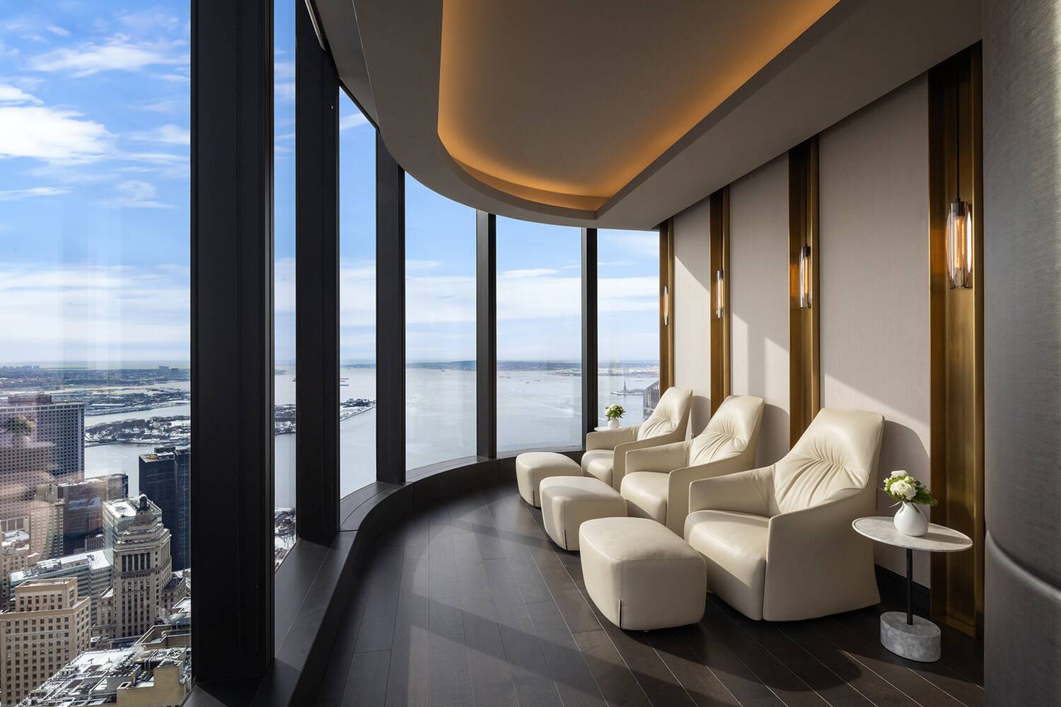 Welcome to Residence 26C at The Greenwich by Rafael Vinoly, a split two bedroom, two and a half bathroom, featuring south and west exposures from the floor to ceiling curved ...