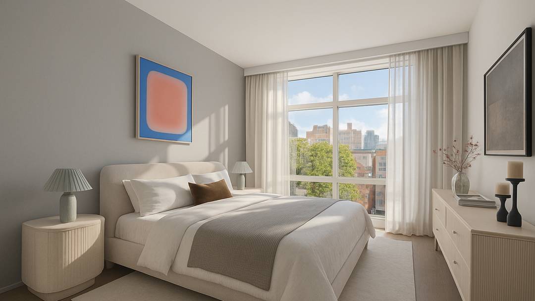 Immediate occupancy. Residence 10B at The Florian is an exceptional one bedroom, one bathroom home featuring 695 square feet of refined interior living space.