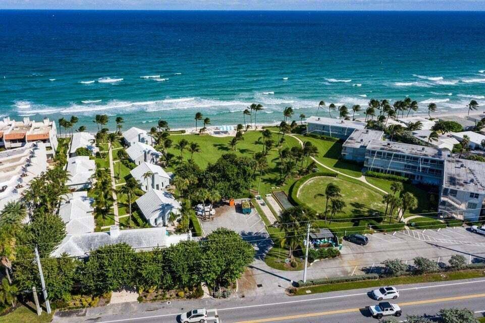 Oceanfront mid century co op in a beautifully maintained community stretching from the ocean to the Intracoastal, located on prestigious Hillsboro Mile.