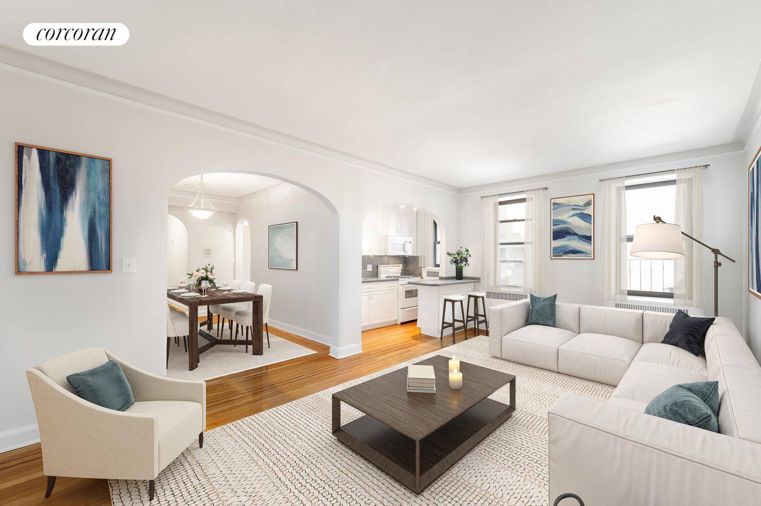 Welcome to The Concord, a stunning and spacious pre war co op just minutes away from Manhattan.