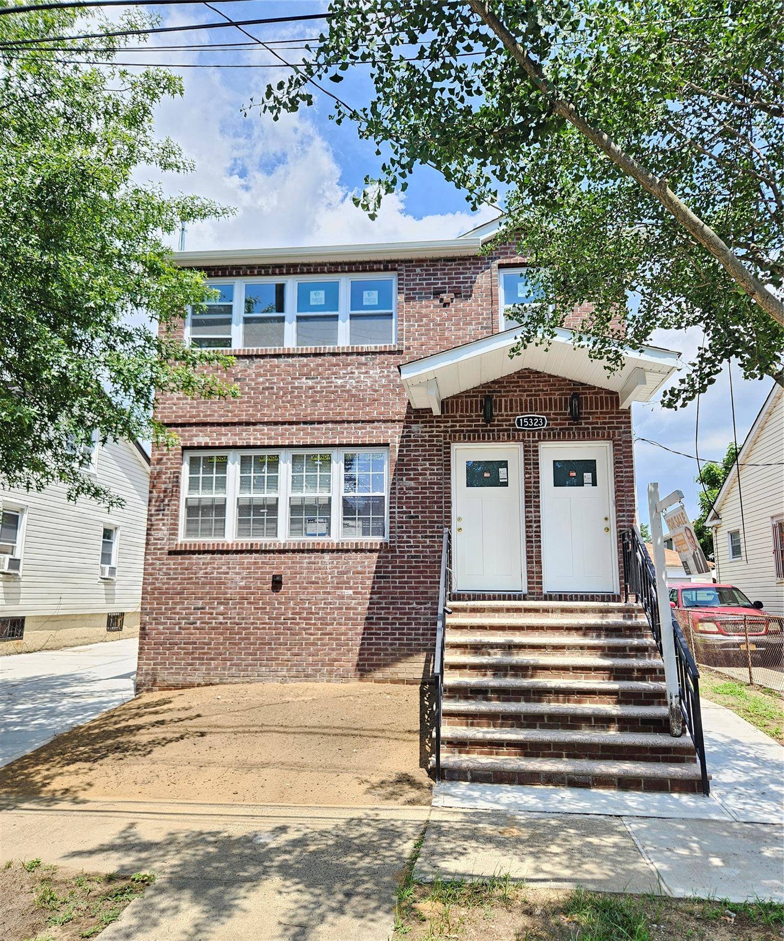 All new 2 family house 3 bedrooms each floor 2 full bathrooms each floor and a finished basement separate entrance, All new kitchen bathrooms hardwood flooring roof plumbing electric and ...