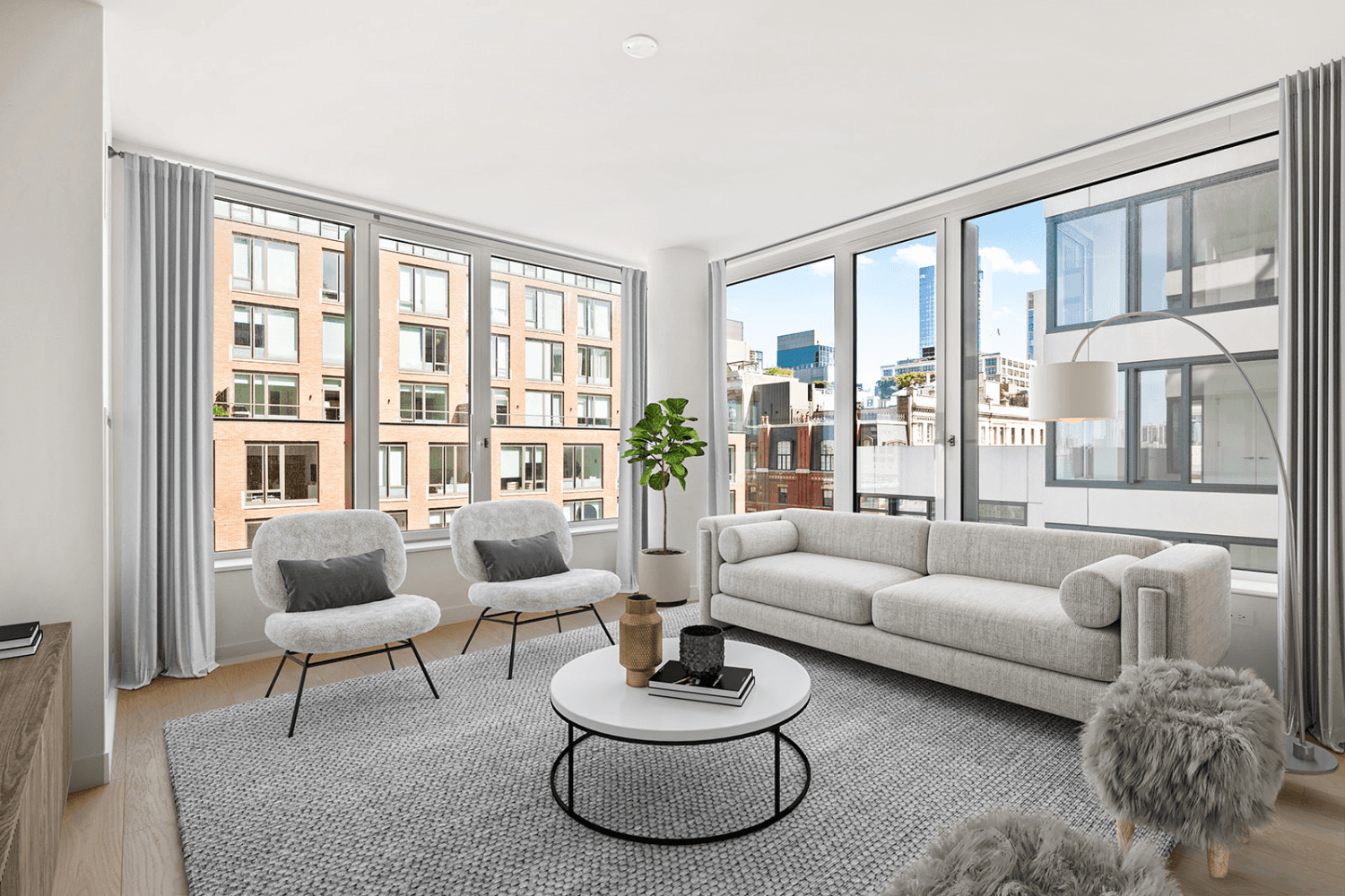 Graciously proportioned and elegantly appointed, Residence 705 is a corner one bedroom plus den home at 450 Washington Street, offering city and Hudson River views, two full bathrooms, and a ...