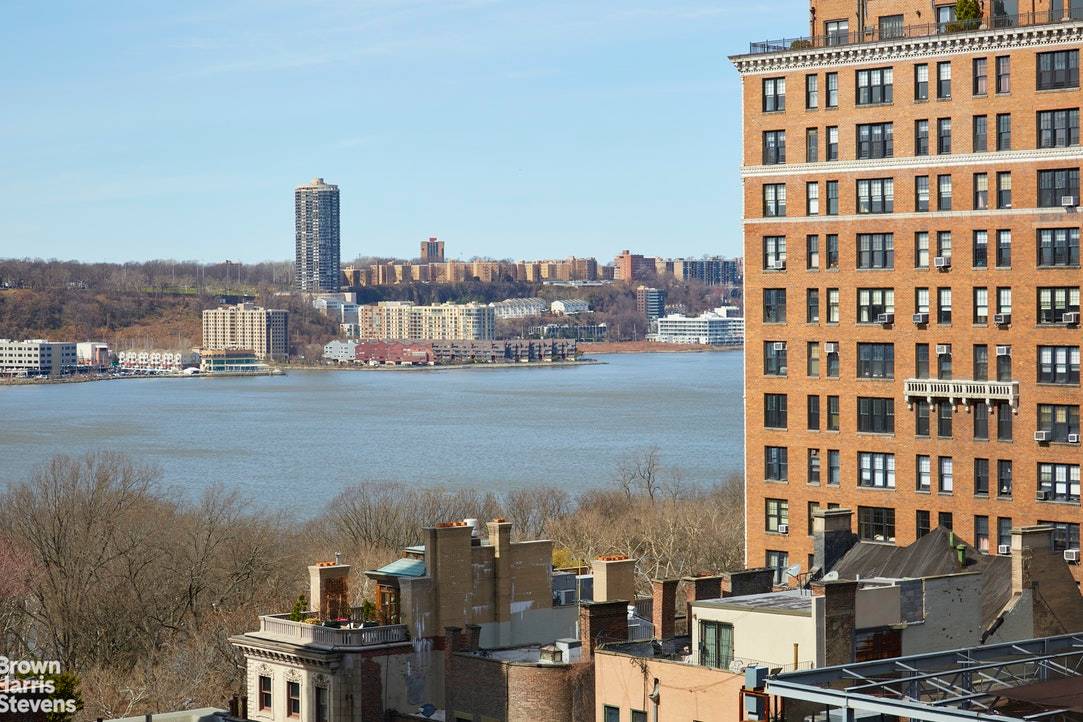 Views of the Hudson River provide the perfect setting for this two bedroom, two bathroom apartment at The Schwab House at 11 Riverside Drive.