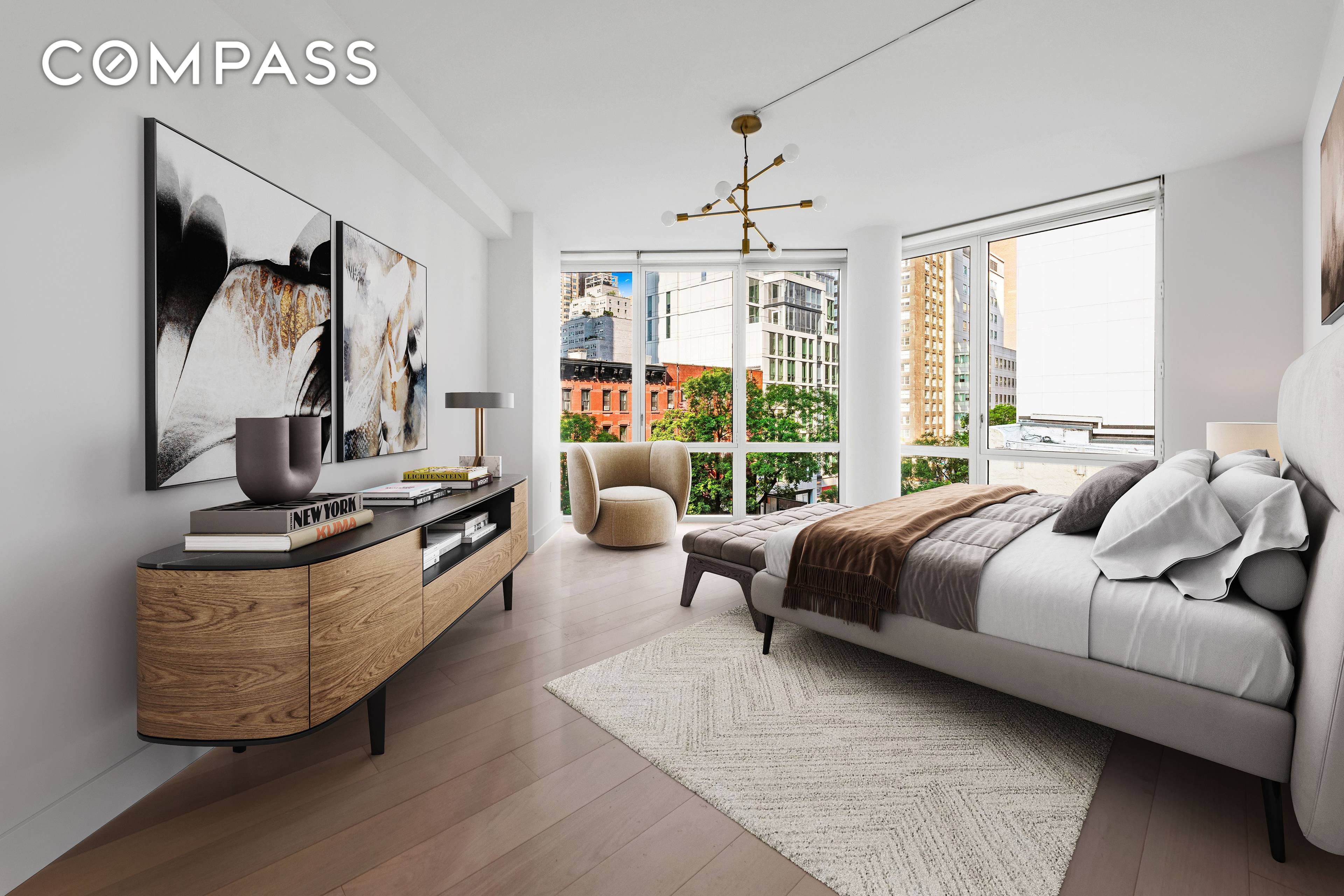 This south facing corner 2 bedroom, 2 bathroom home at The Charleston is truly a rare find.