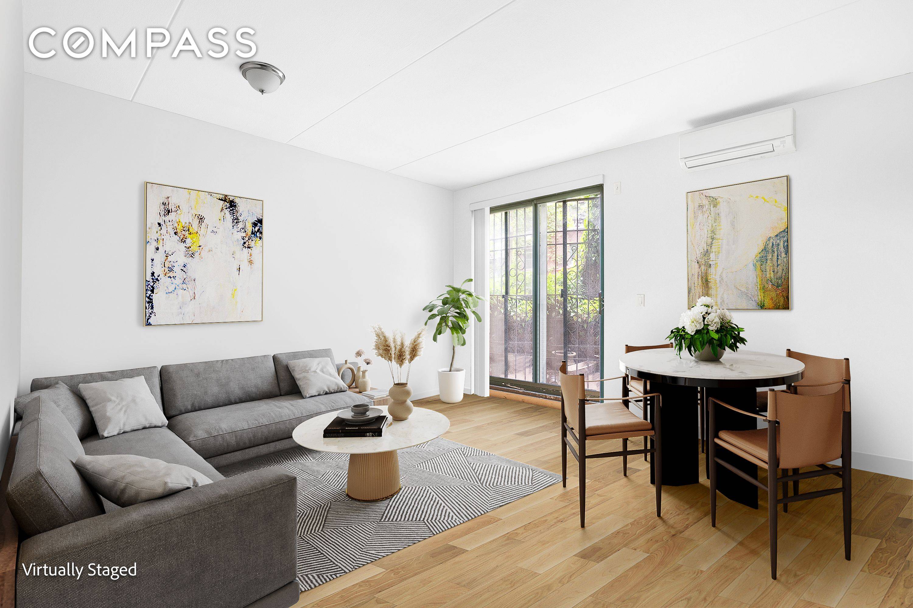 RENOVATED amp ; PRIVATE Enjoy the silence in this extra long one bedroom apartment with updated kitchen amp ; bath, large stackable in unit Washer Dryer Bosch, mini split central ...