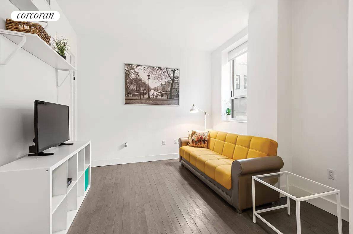 Storage unit included Spacious one bedroom with 10 foot high ceilings and an in unit washer and dryer in an amenity driven condominium.