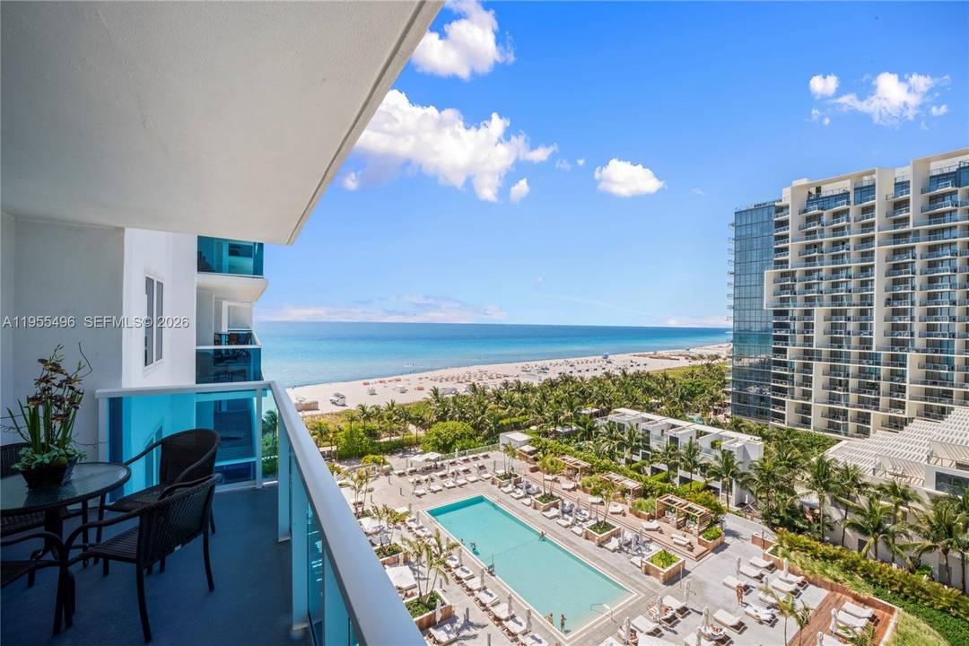 Spectacular panoramic views of the ocean, beach, and Miami skyline with large south facing balcony.
