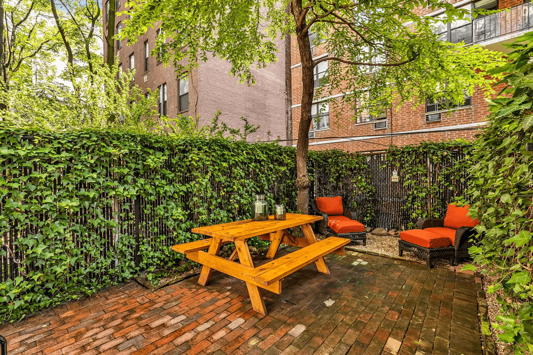 Welcome to an exceptionally charming and thoughtfully updated one bedroom home offering something almost unheard of in Manhattan a huge, fully equipped private backyard that feels like your own secret ...
