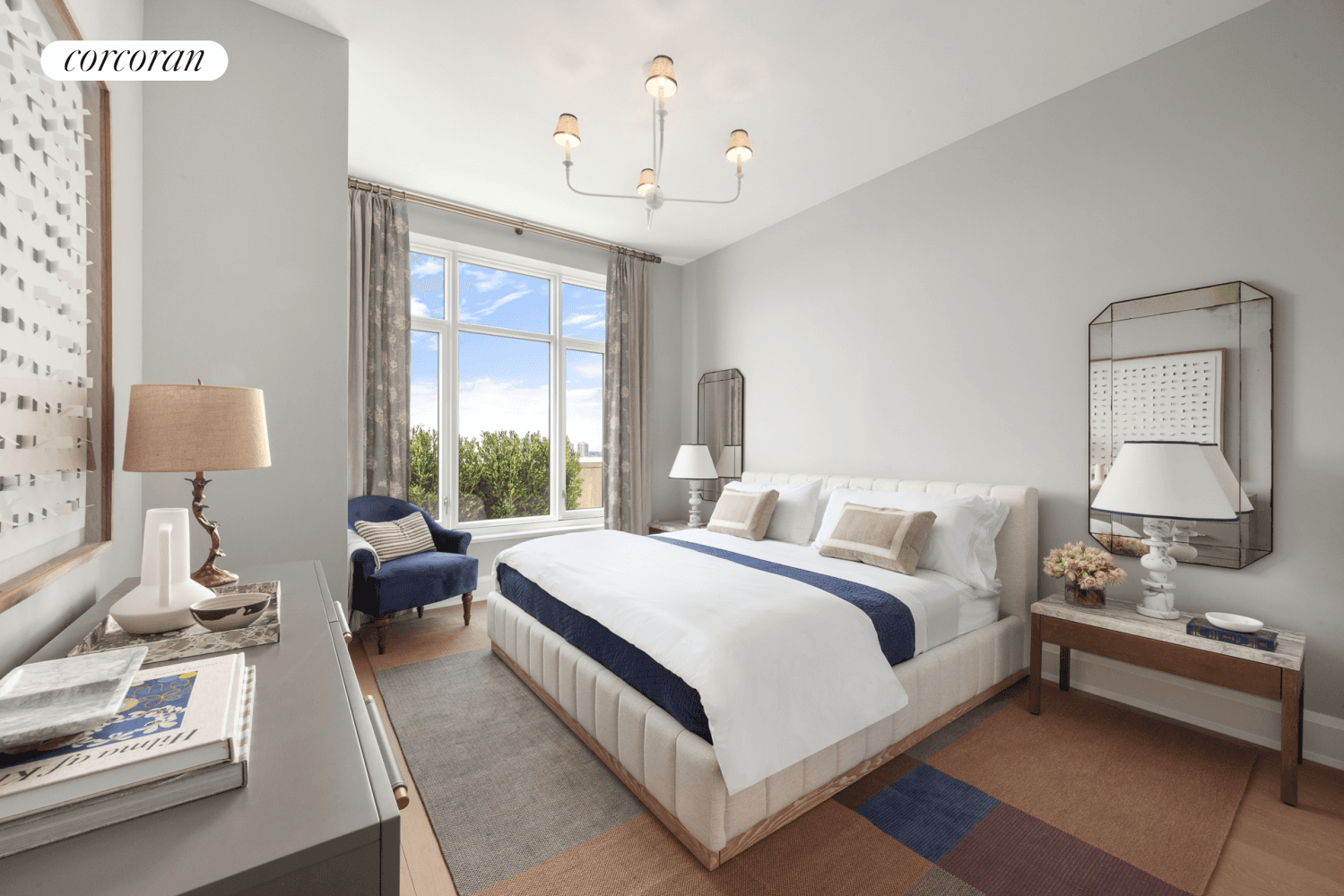 IMMEDIATE OCCUPANCY Residence 31A is a corner three bedroom, two bathroom home with powder room that offers sweeping southern and western views of the magnificent city skyline, Hudson River, Riverside ...