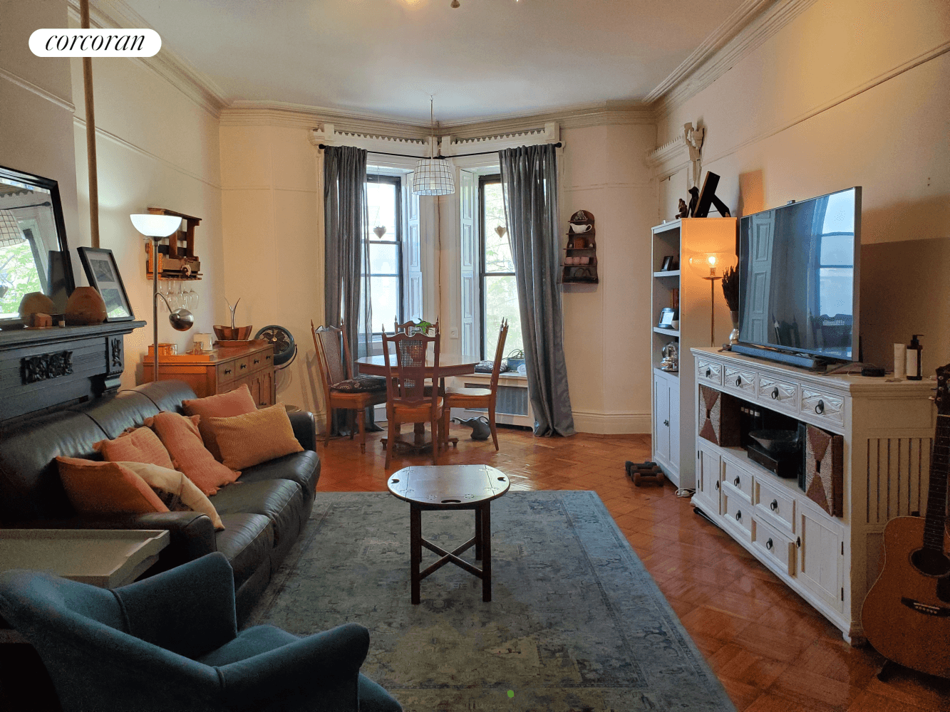 Located on a beautiful tree lined North Park Slope block ; this massive apartment is picture perfect.