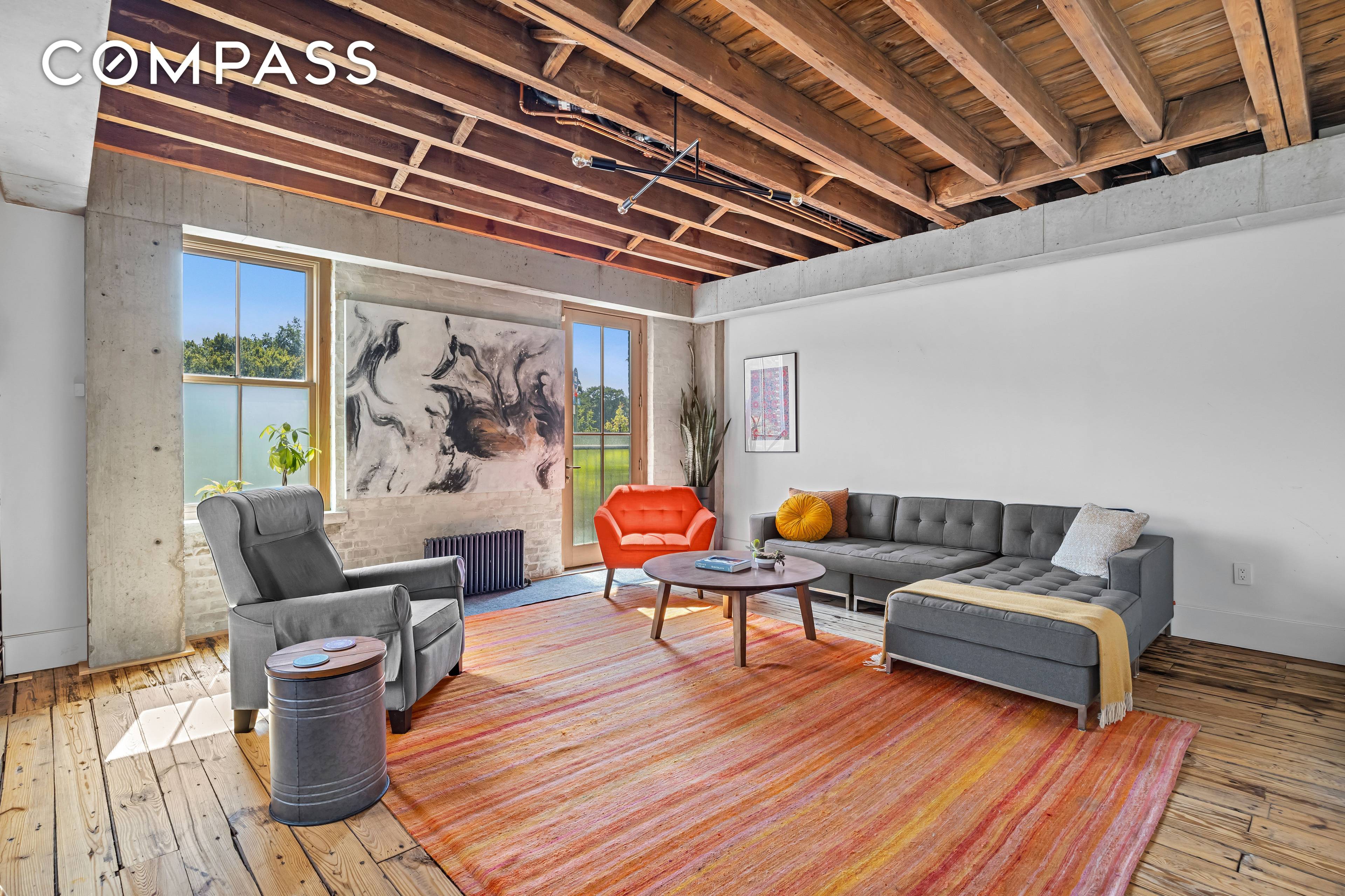 This single family house unfolds over five levels with a rare private parking space, two terraces, and a modern industrial aesthetic unlike anything else in Brooklyn.