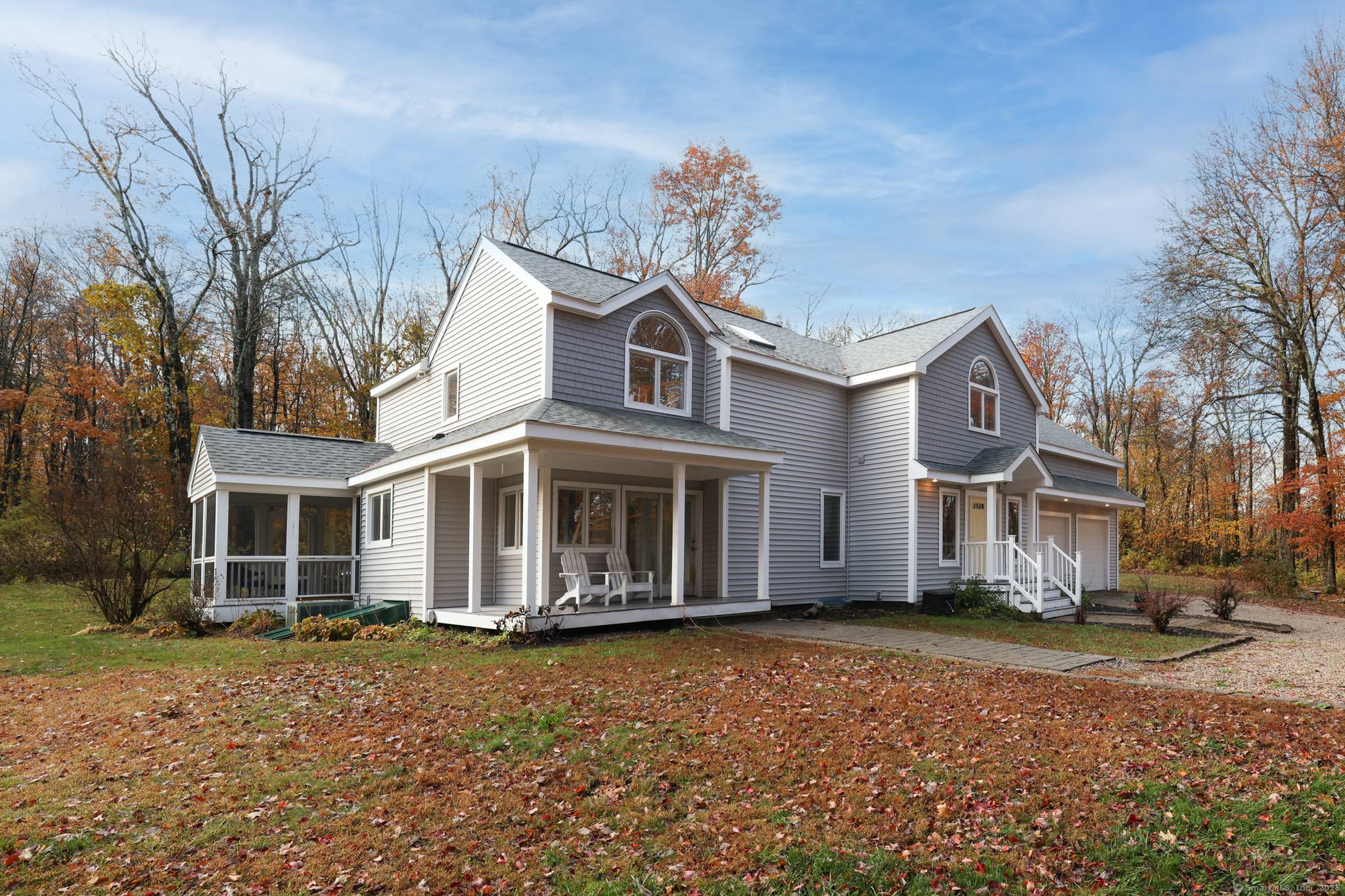 Tucked away on over 3 acres of wooded serenity, this stunning 4 bedroom, 4 bath contemporary home offers the perfect blend of modern comfort, privacy, and natural beauty.