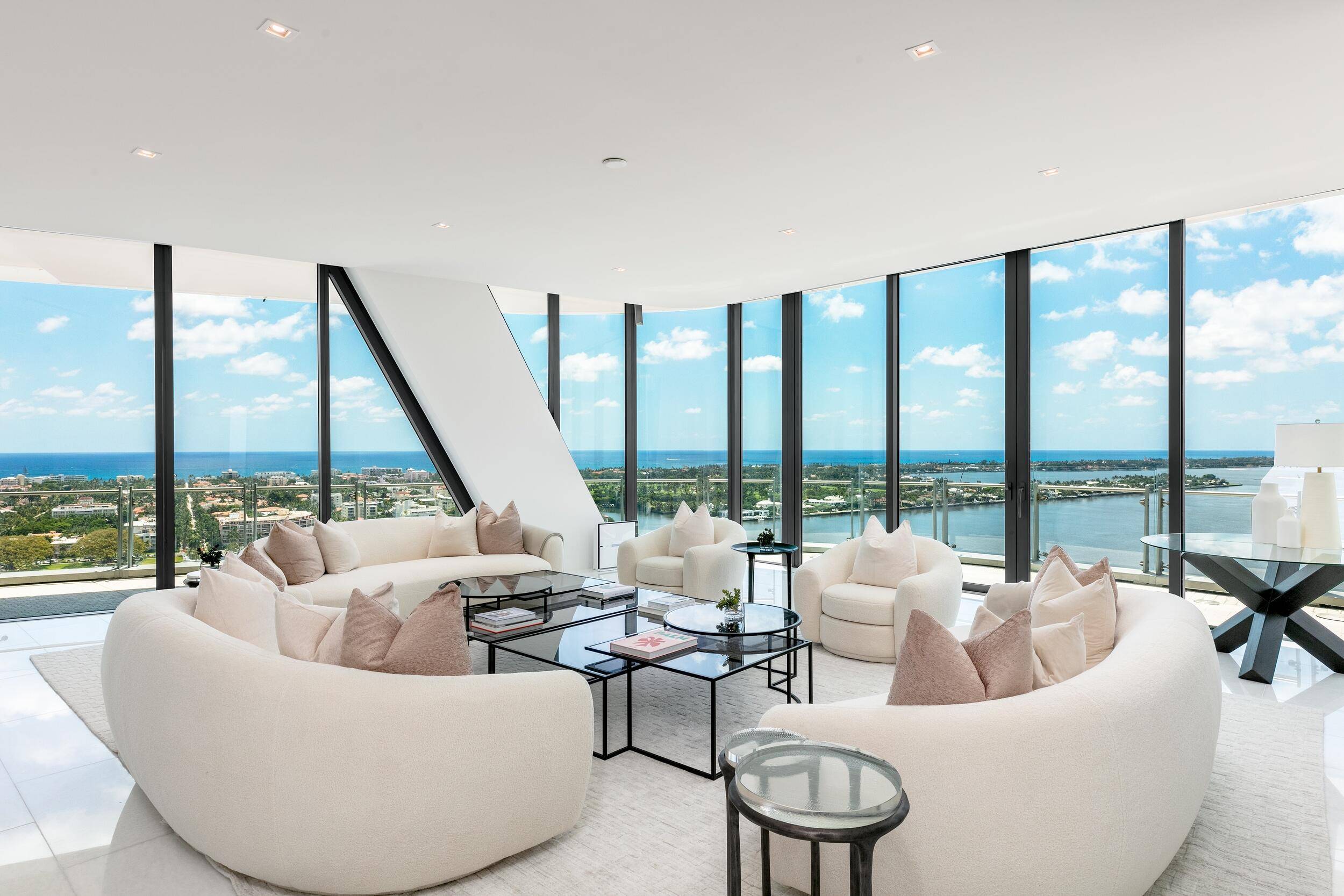 Stunning 3BR 5. 1BA plus office Intracoastal front condominium in the highly sought after full service Bristol building.