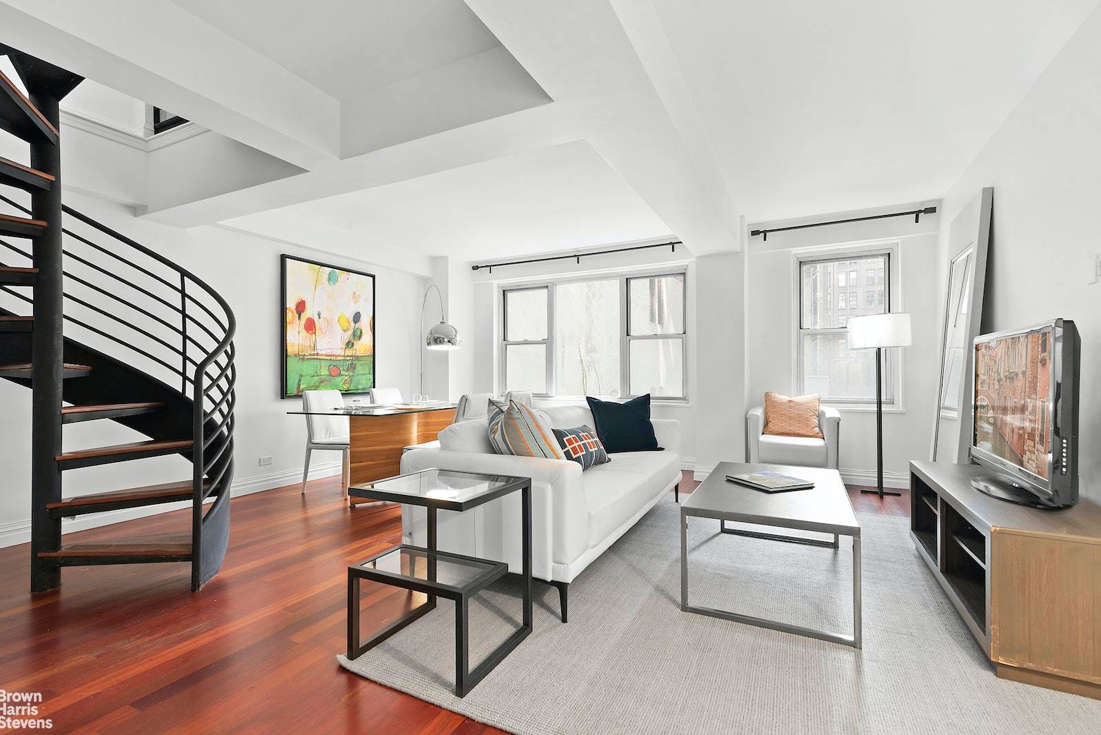 Size, versatility and style will strike you as you enter this architecturally convertible Two bedroom, Two bathroom duplex in the full service Wedgwood House currently configured as a large One ...