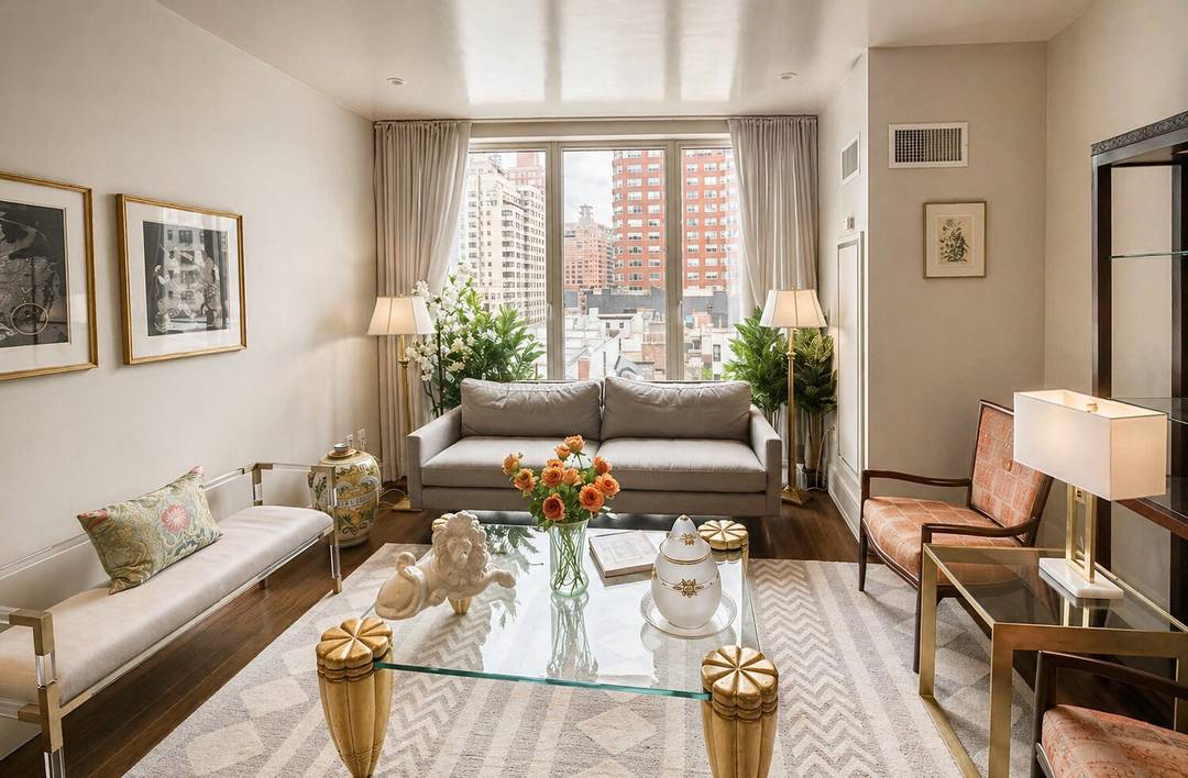 Residence 6B at 255 East 74th Street is a rare offering a 1, 230 square foot one bedroom plus home office with 1.