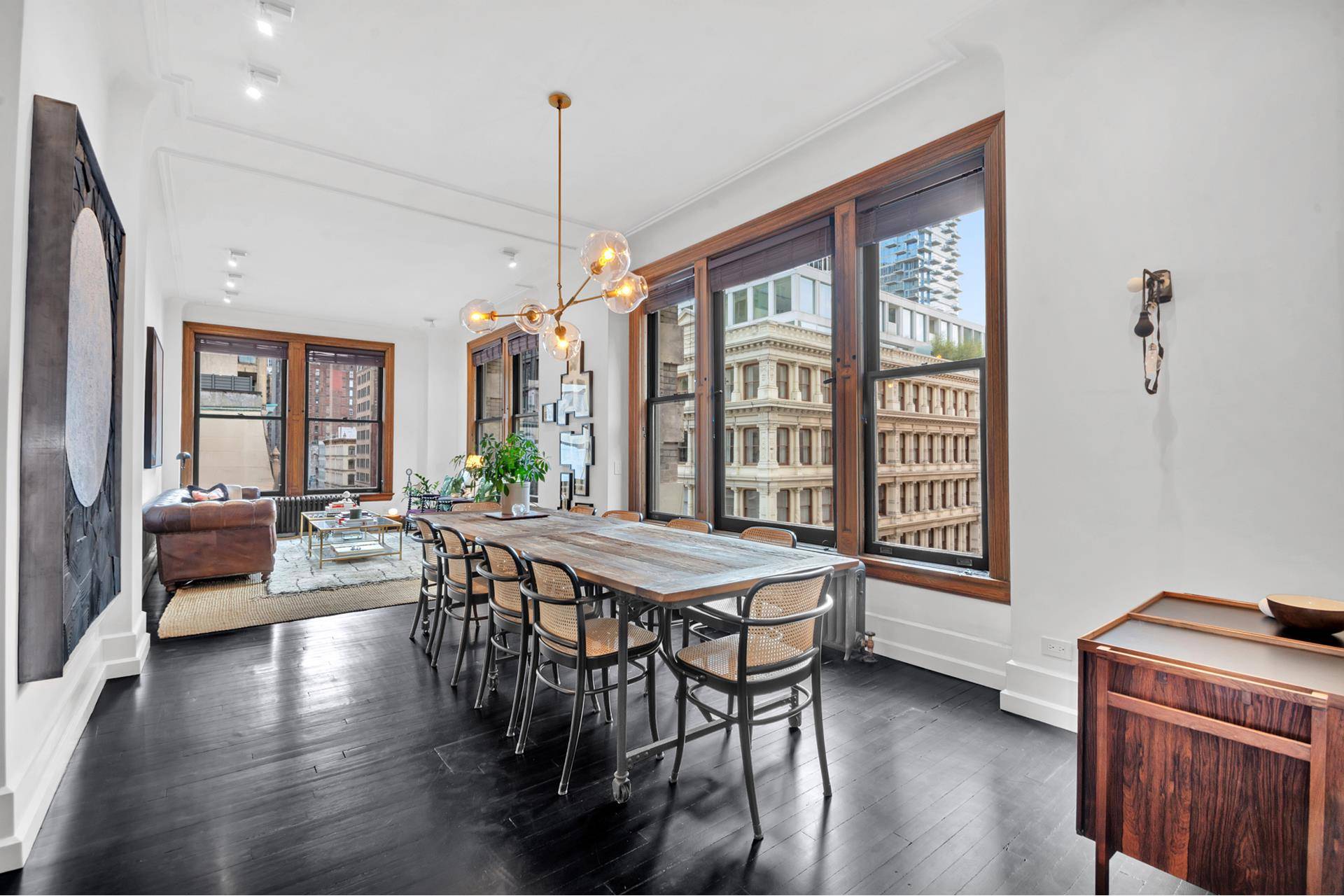 Welcome to 366 Broadway, Residence 6A a stunning Tribeca loft designed by AD100 firm Ashe Leandro, set within a historic Art Deco pre war building.
