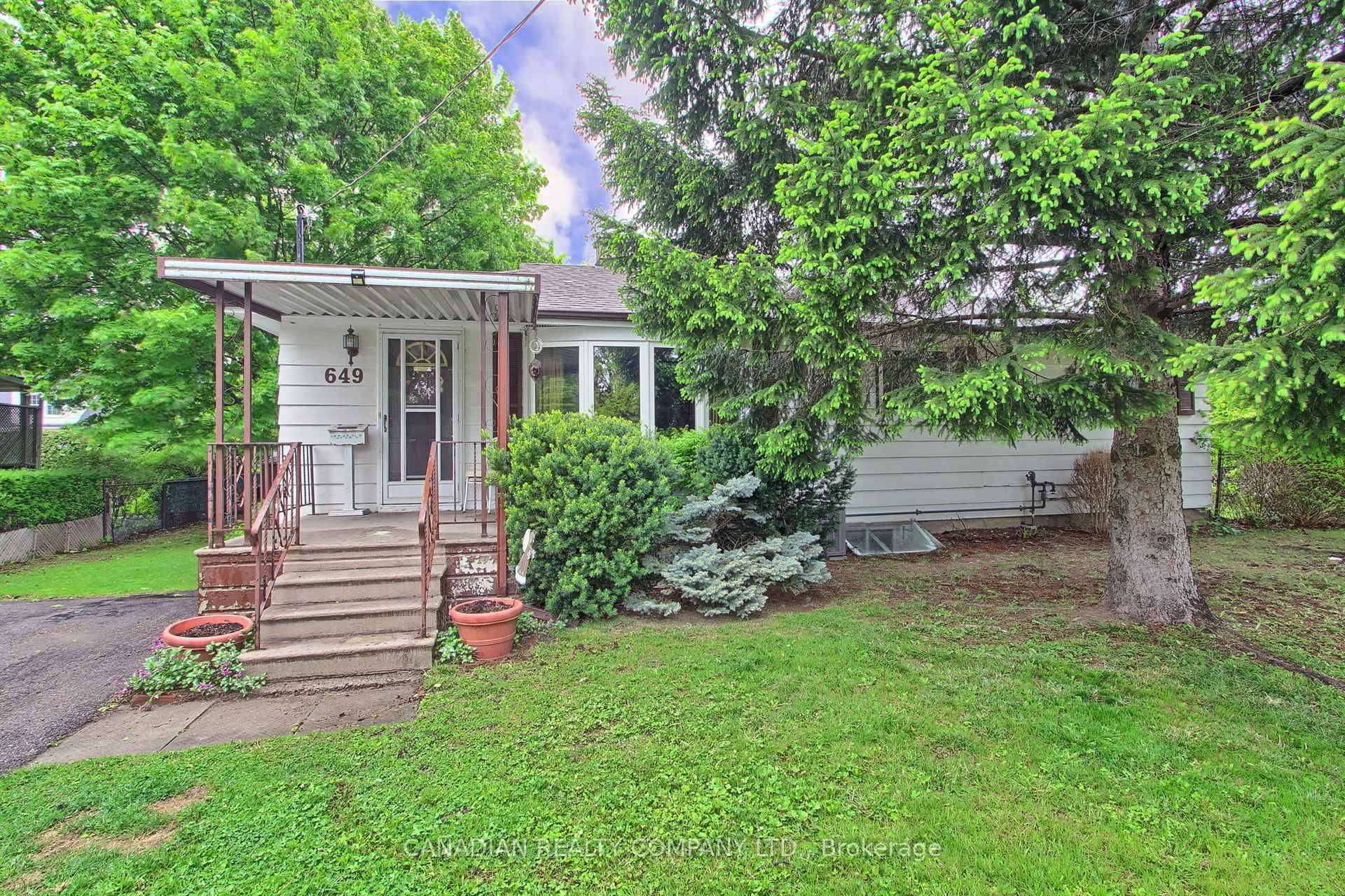 Separate entrance for basement apartment potential.