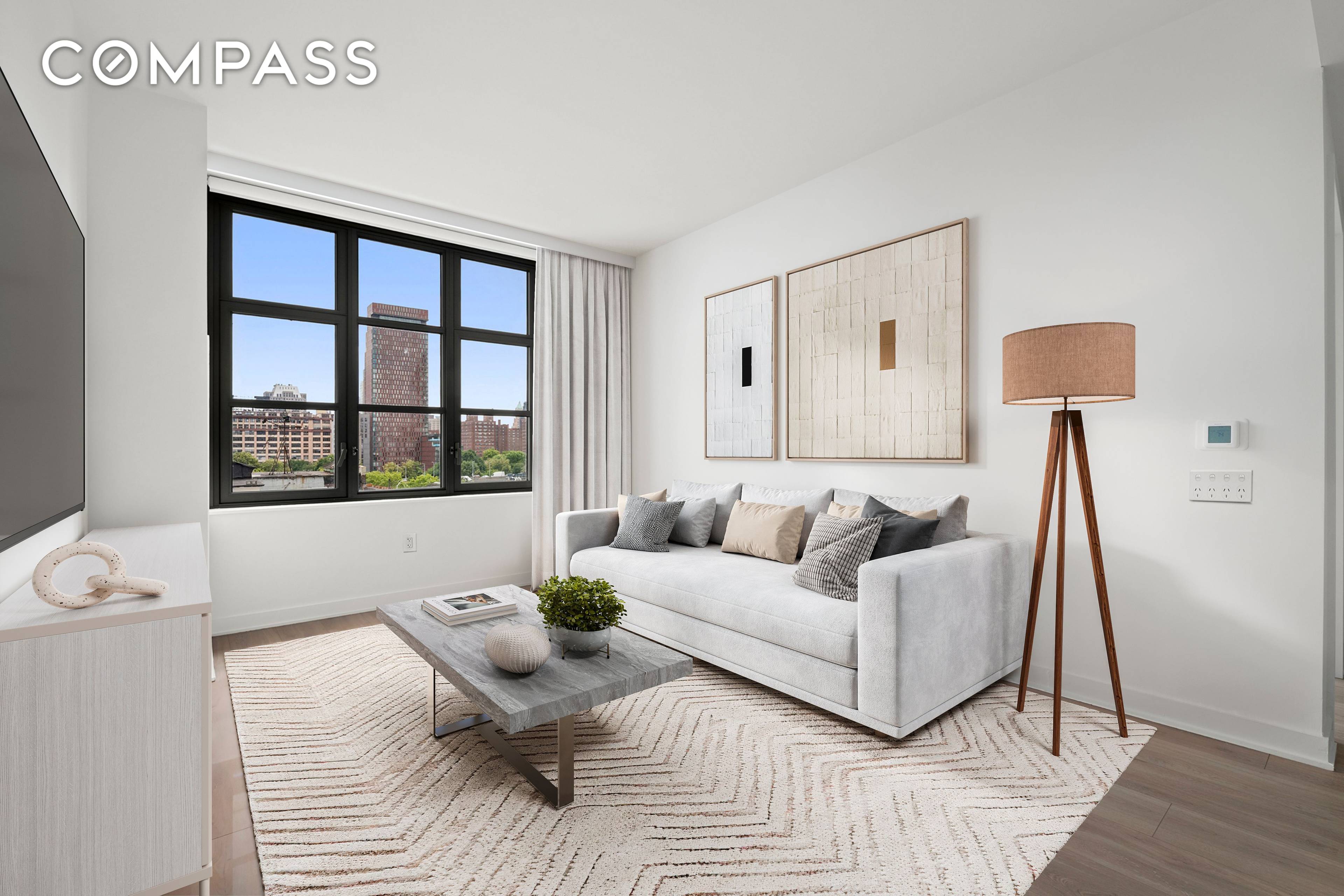 1 month rent offered. Welcome to 160 Front Street, Unit 740, an exquisite high rise sanctuary nestled in the heart of Dumbo.