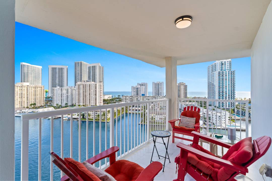 Experience coastal luxury in this fully furnished seasonal penthouse in the heart of Hallandale.