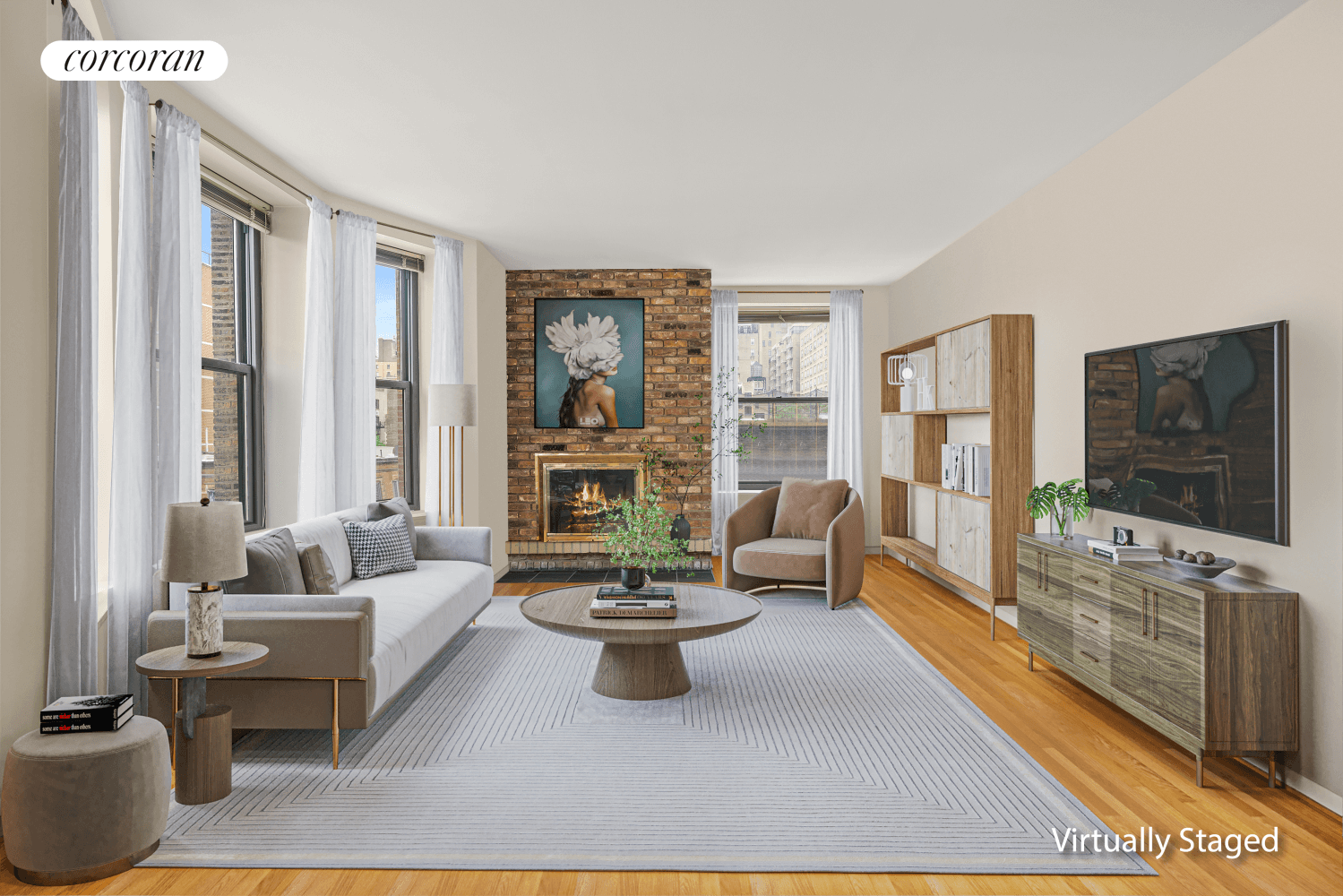 Unique opportunity at the Endicott, a high floor, corner combination unit among the largest in the building.