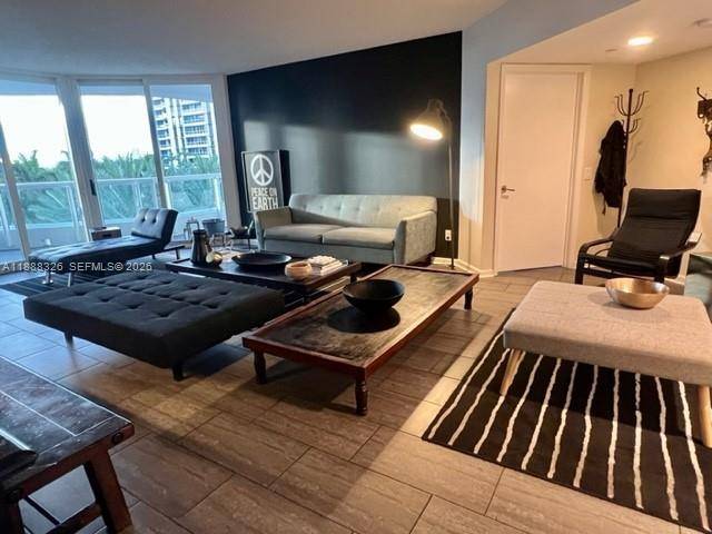 Modern flow through unit at South Tower, lower floor overlooking pool and Intracoastal on the SE balcony and Waterways Marina on the NW balcony.