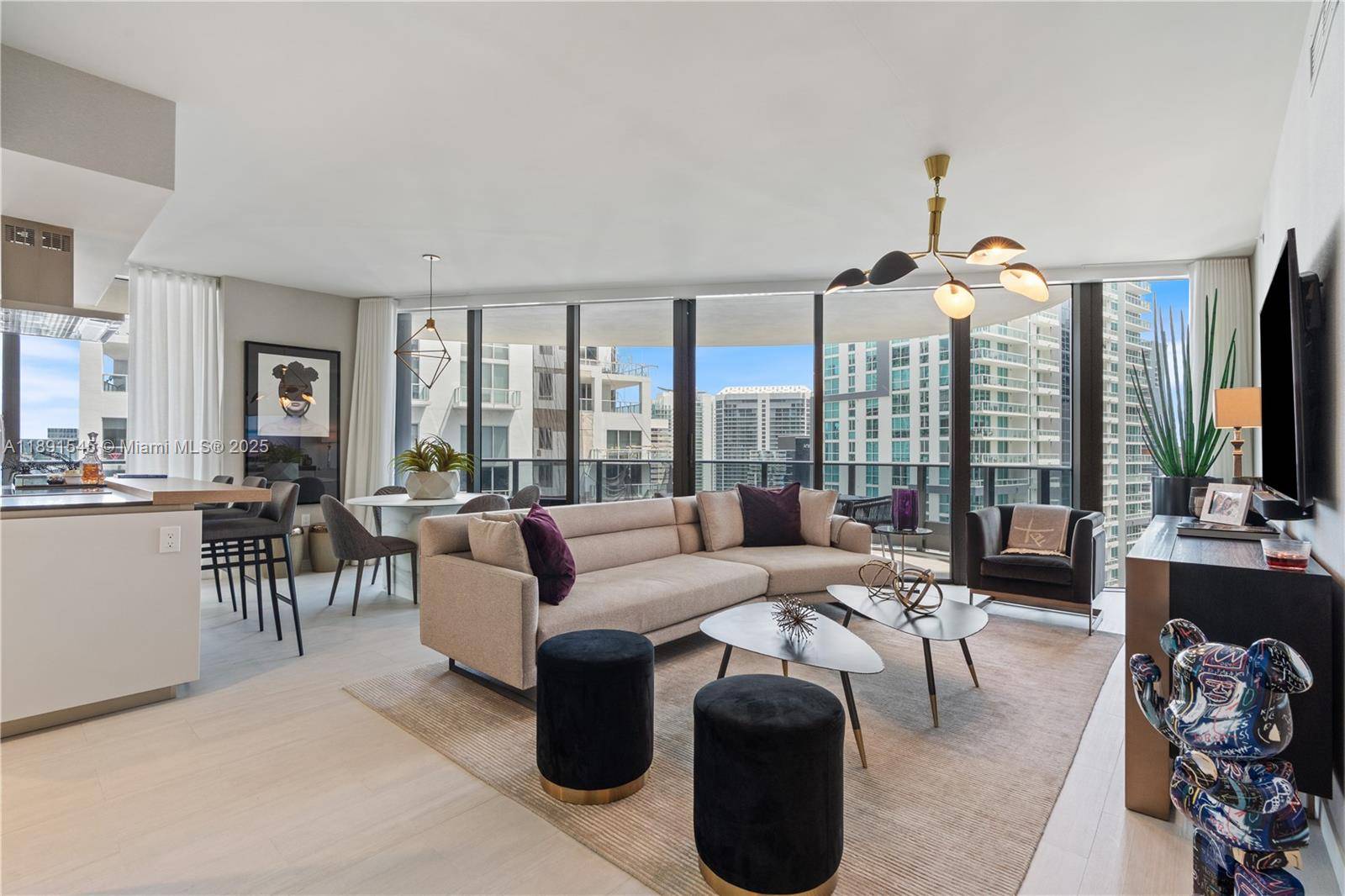Live at the newest amp ; most luxurious building with the highest quality and in the best location in Downtown Brickell.