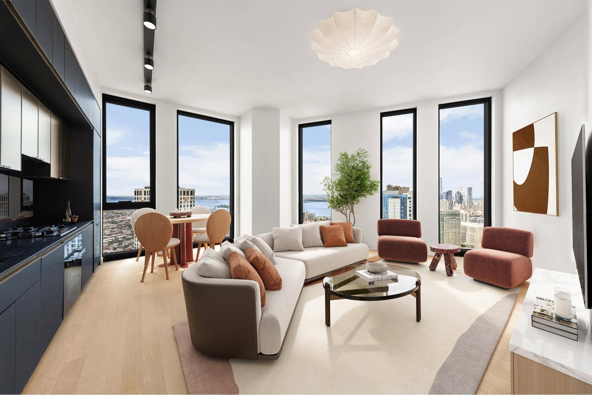 A proud place to call home, Residence 68A at The Brooklyn Tower comprises 830 square feet, offering one bedroom, one bathroom, and expansive views of the Statue of Liberty, Governor's ...